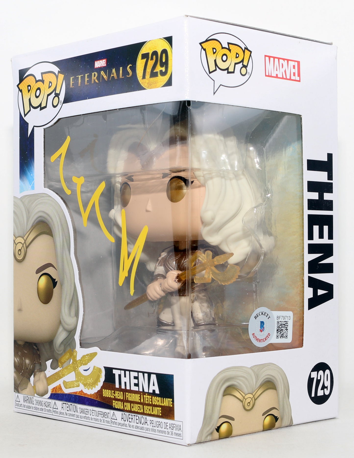 
                  
                    Angelina Jolie as Thena in The Eternals (Beckett) Signed Funko POP! #729
                  
                