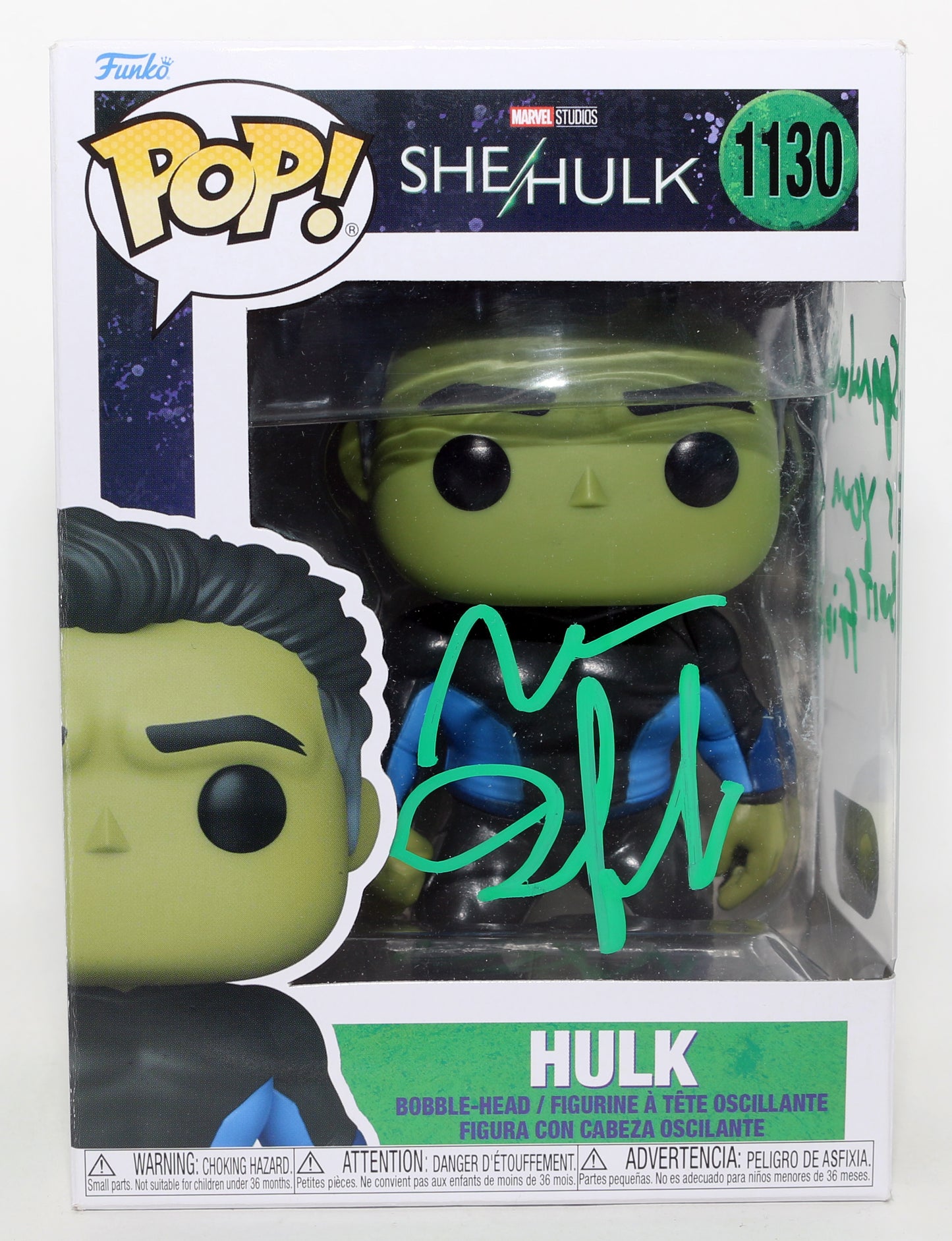 
                  
                    Mark Ruffalo as the Hulk in She-Hulk (SWAU) Signed Funko POP! #1130 with Quote
                  
                