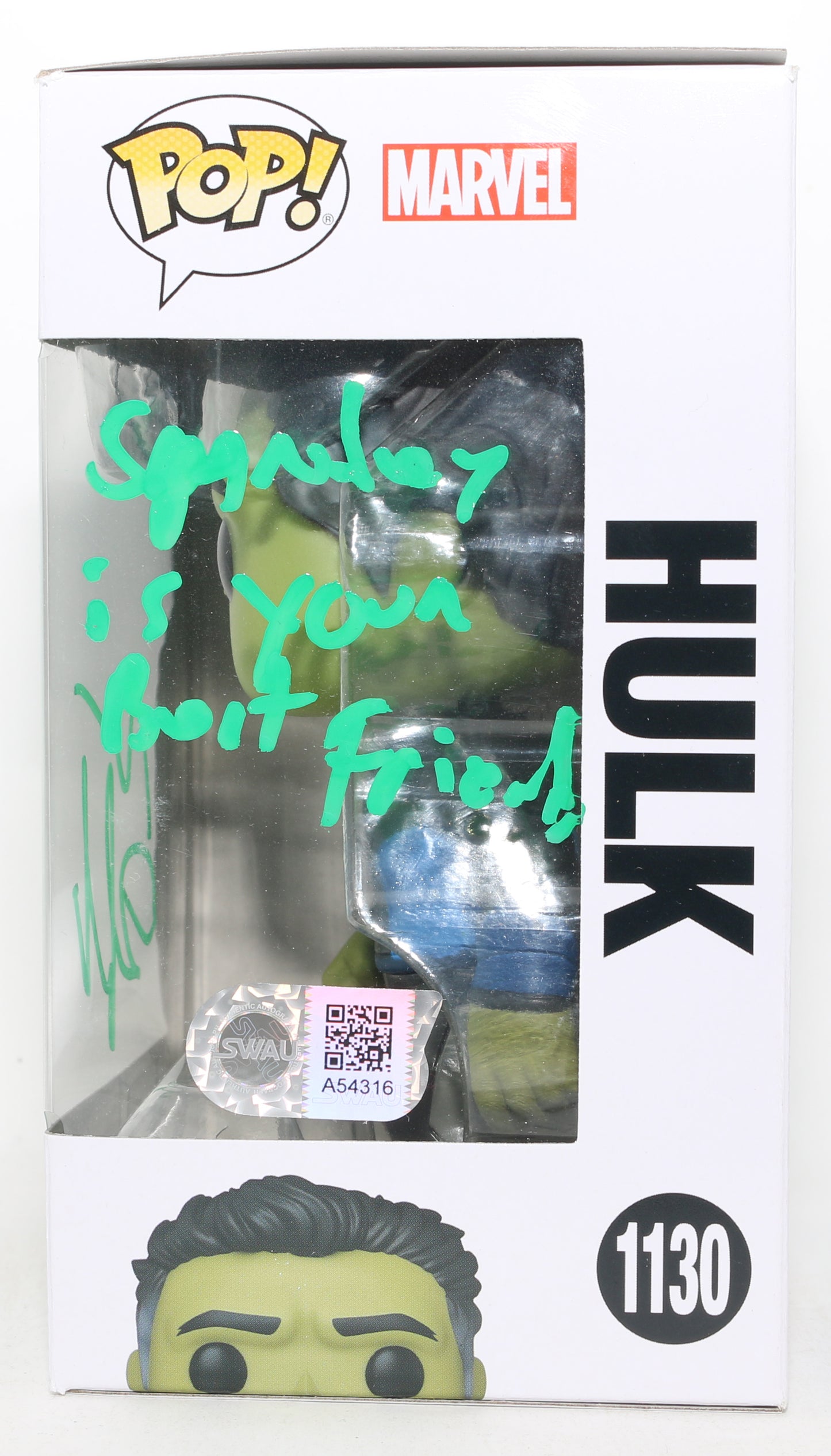 
                  
                    Mark Ruffalo as the Hulk in She-Hulk (SWAU) Signed Funko POP! #1130 with Quote
                  
                