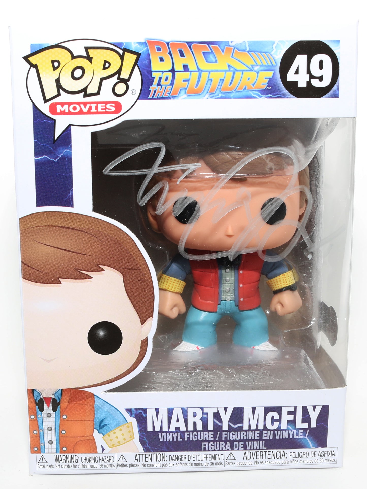 
                  
                    Michael J. Fox as Marty McFly in Back to the Future (Beckett) Signed Funko POP! #49
                  
                