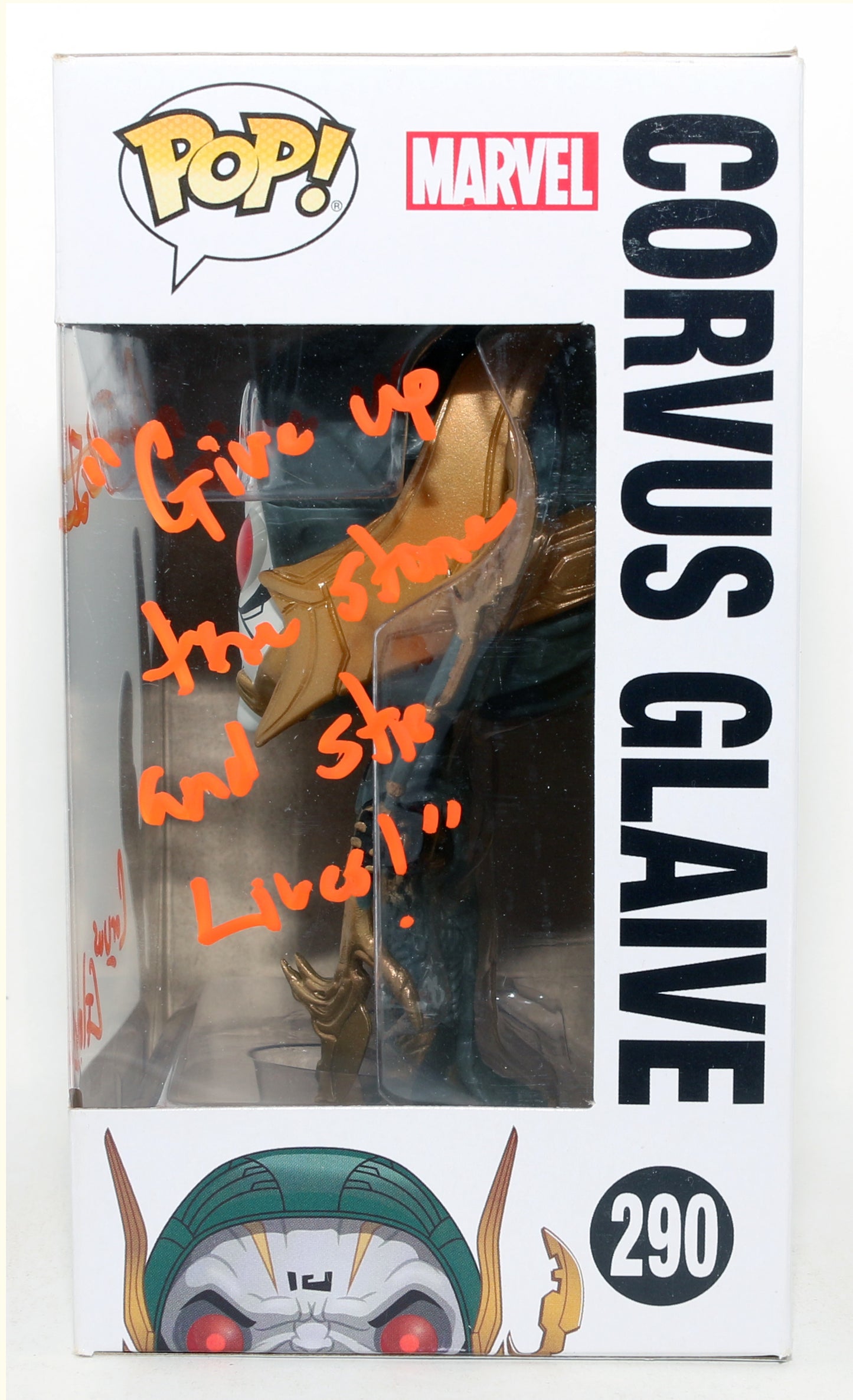 
                  
                    Michael James Shaw as Corvus Glaive in Avengers: Infinity War Signed Funko POP! #290 with Character Name & Quote
                  
                