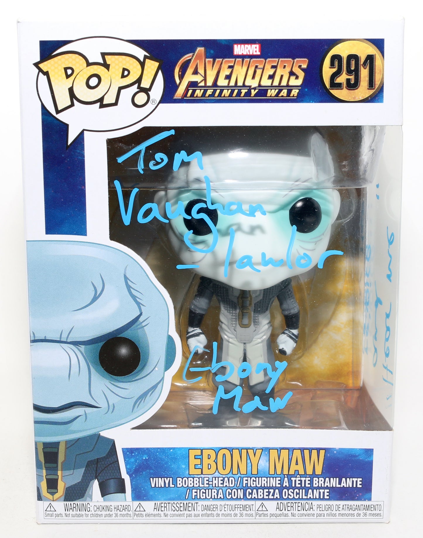 
                  
                    Tom Vaughan-Lawlor as Ebony Maw in Avengers: Infinity War Signed Funko POP! #291 with Character Name & Quote
                  
                