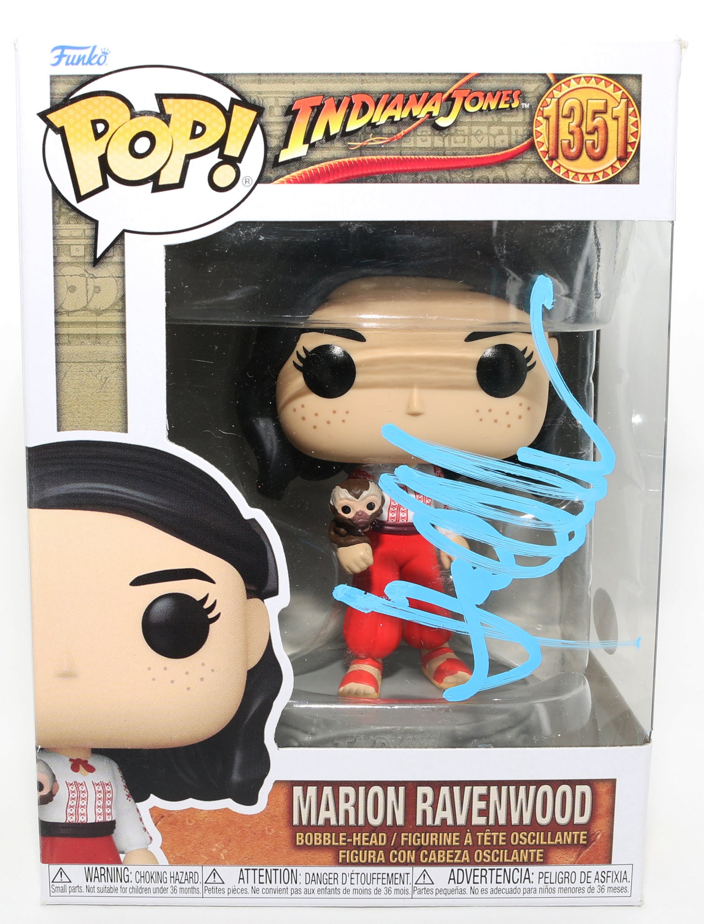 
                  
                    Karen Allen as Marion Ravenwood in Raiders of the Lost Ark (JSA) Signed Funko POP! #1351
                  
                