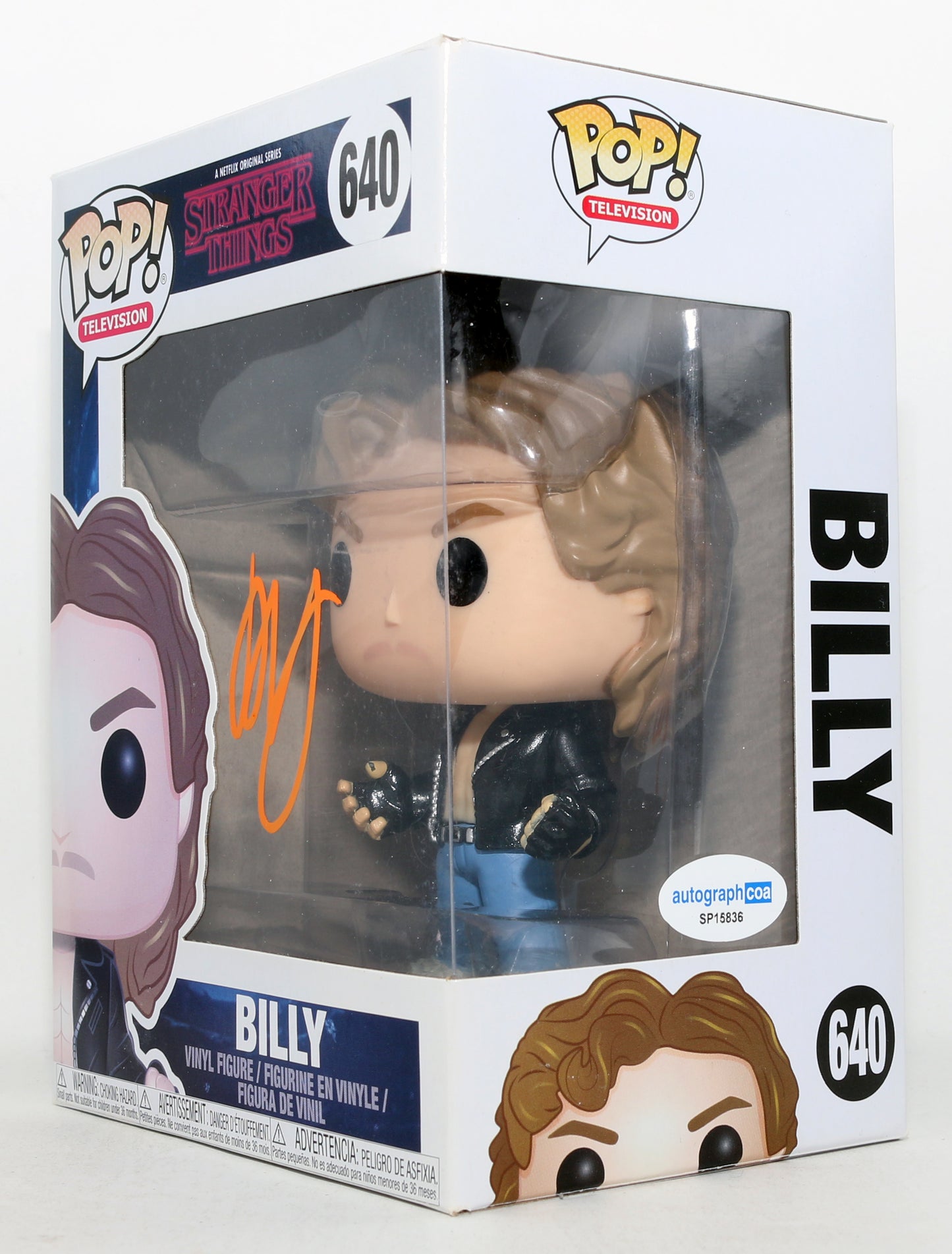 
                  
                    Dacre Montgomery as Billy Hargrove in Stranger Things Signed Funko POP !#640
                  
                