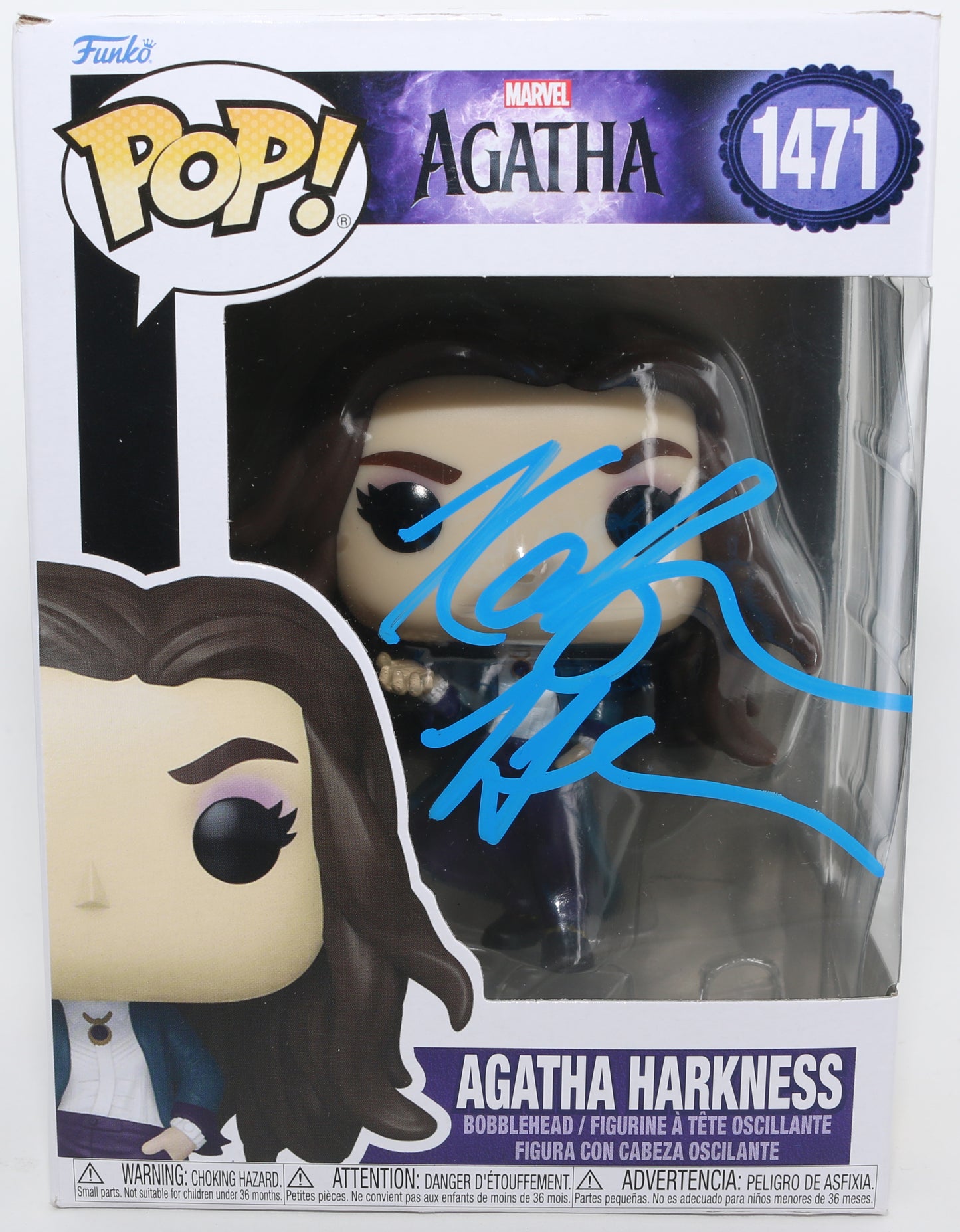 
                  
                    Kathryn Hahn as Agatha Harkness in Agatha All Along (JSA) Signed Funko POP! #1471
                  
                