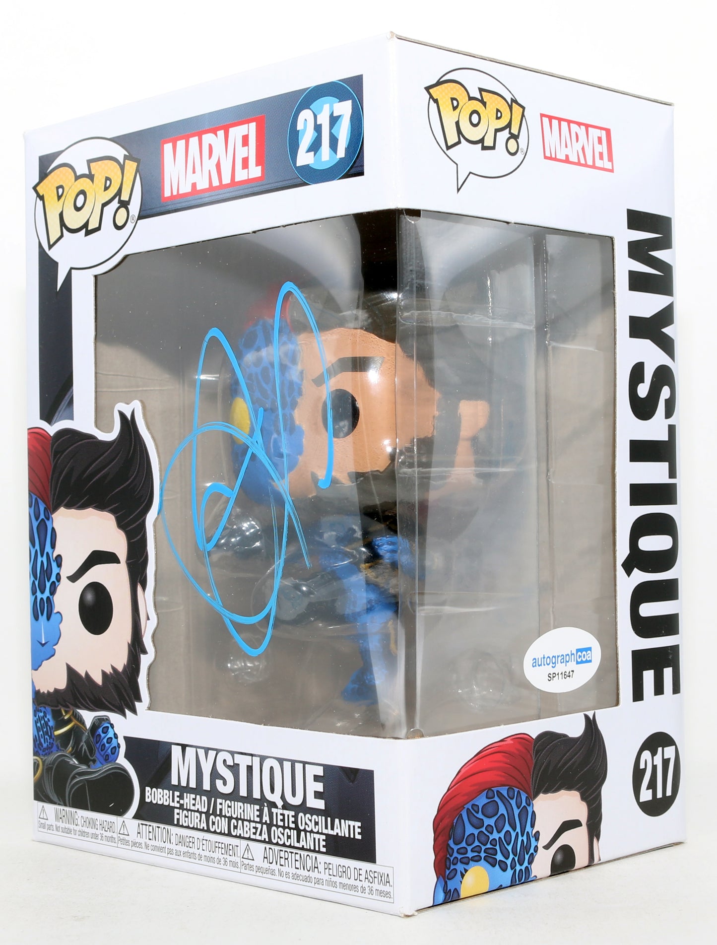 
                  
                    Jennifer Lawrence as Mystique in X-Men: First Class Signed Funko POP! #217
                  
                