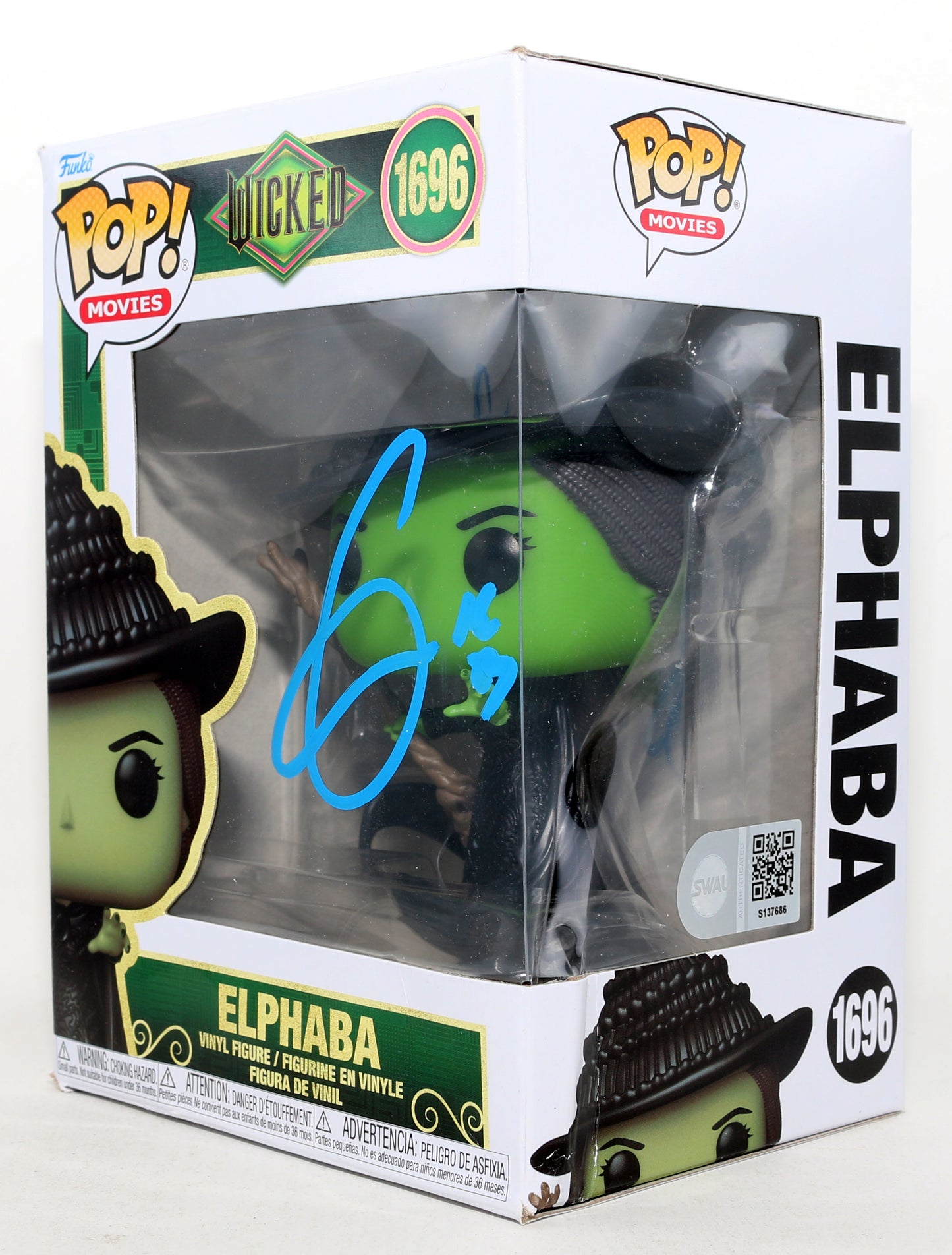 
                  
                    Cynthia Erivo as Elphaba in Wicked (SWAU) Signed Funko POP! #1696
                  
                