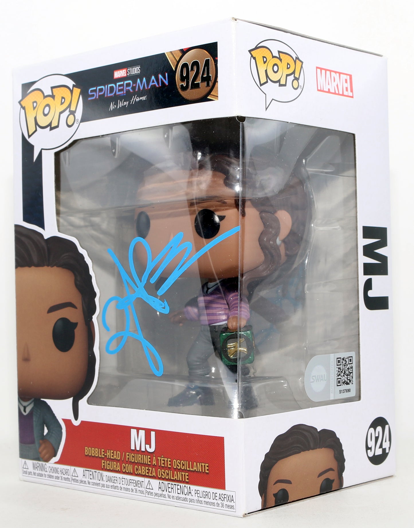 
                  
                    Zendaya as MJ in Spider-Man: No Way Home (SWAU) Signed Funko POP! #924
                  
                