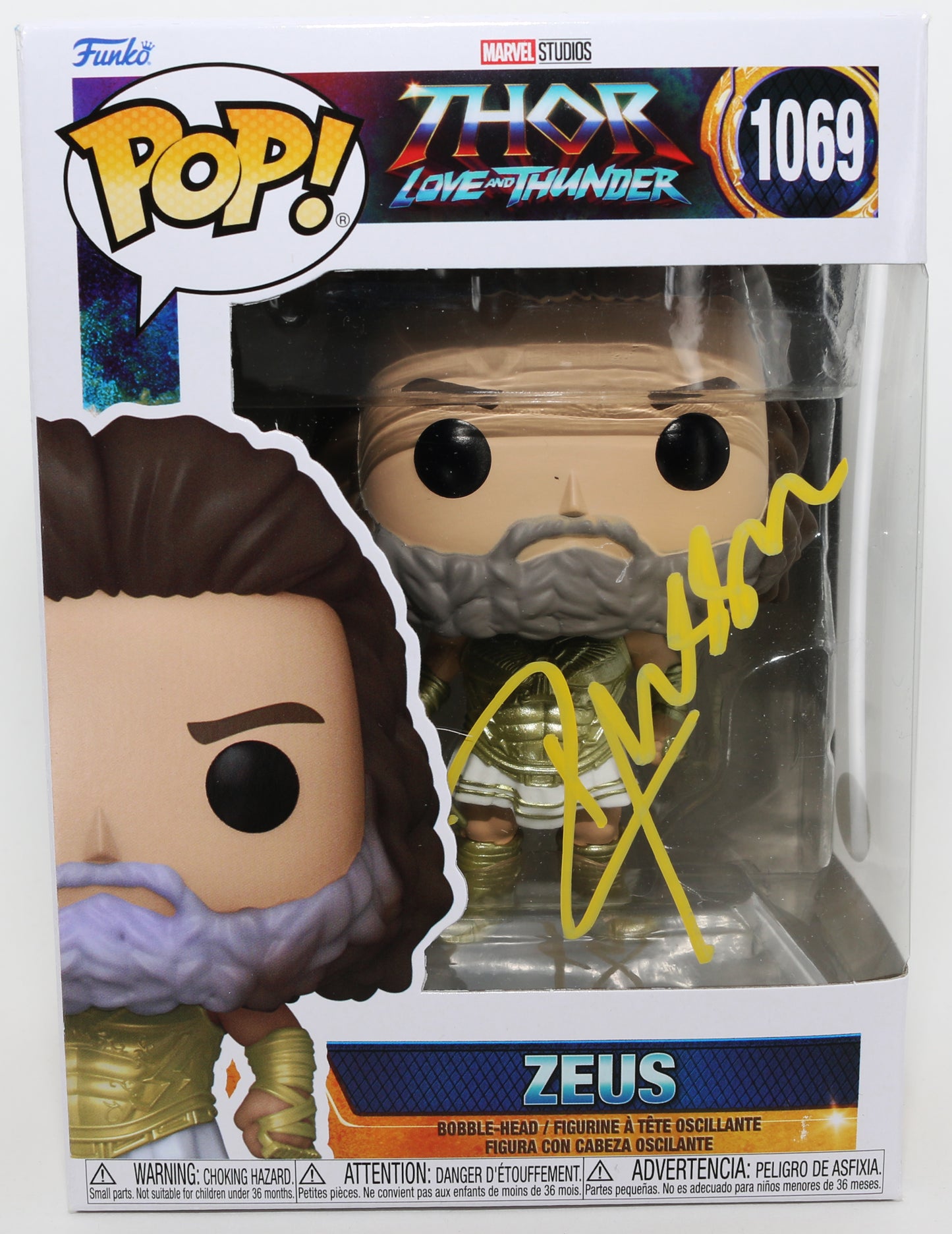 
                  
                    Russell Crowe as Zeus in Thor: Love & Thunder (JSA) Signed Funko POP! #1069
                  
                