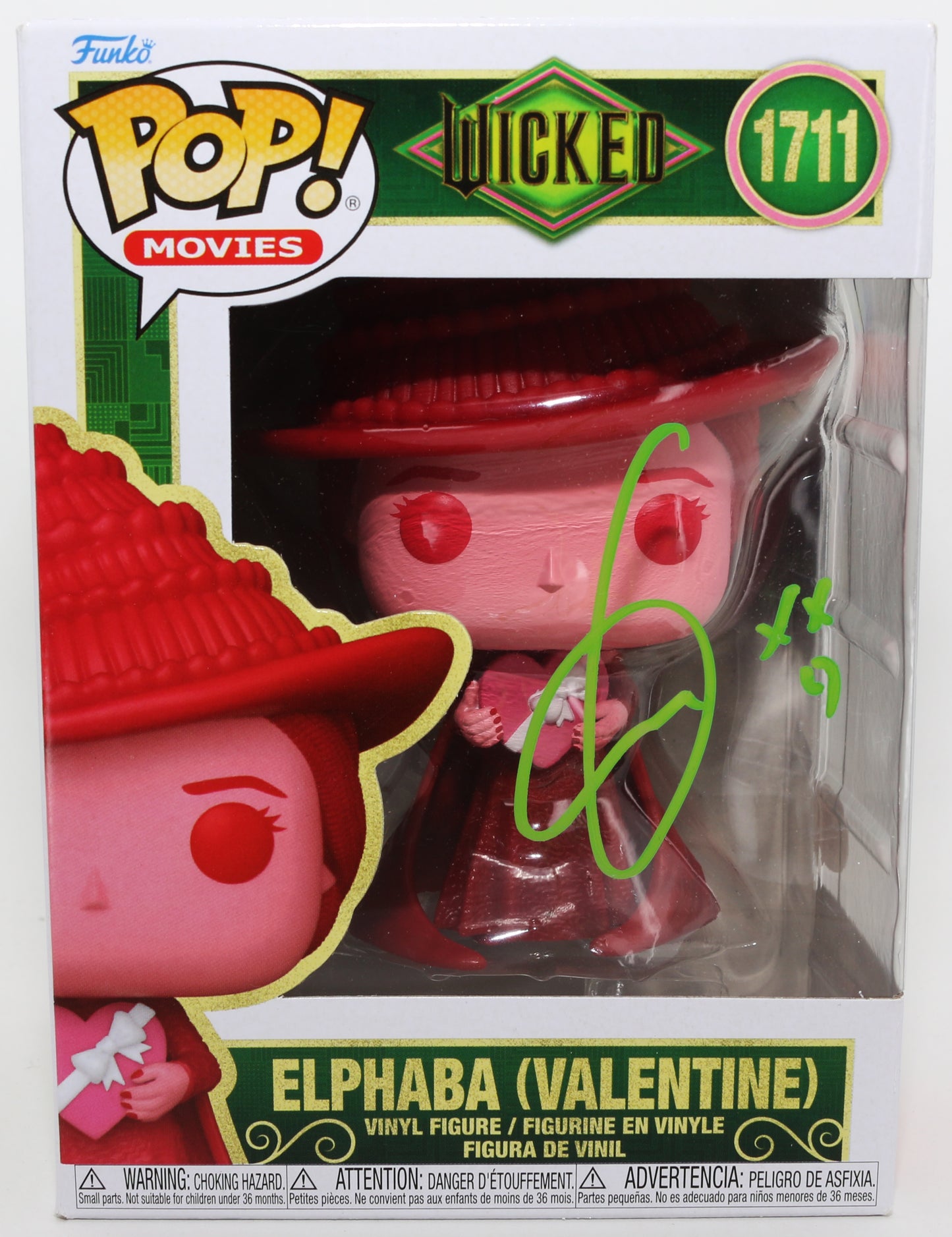 
                  
                    Cynthia Erivo as Elphaba in Wicked Valentine Edition (JSA) Signed Funko POP! #1711
                  
                