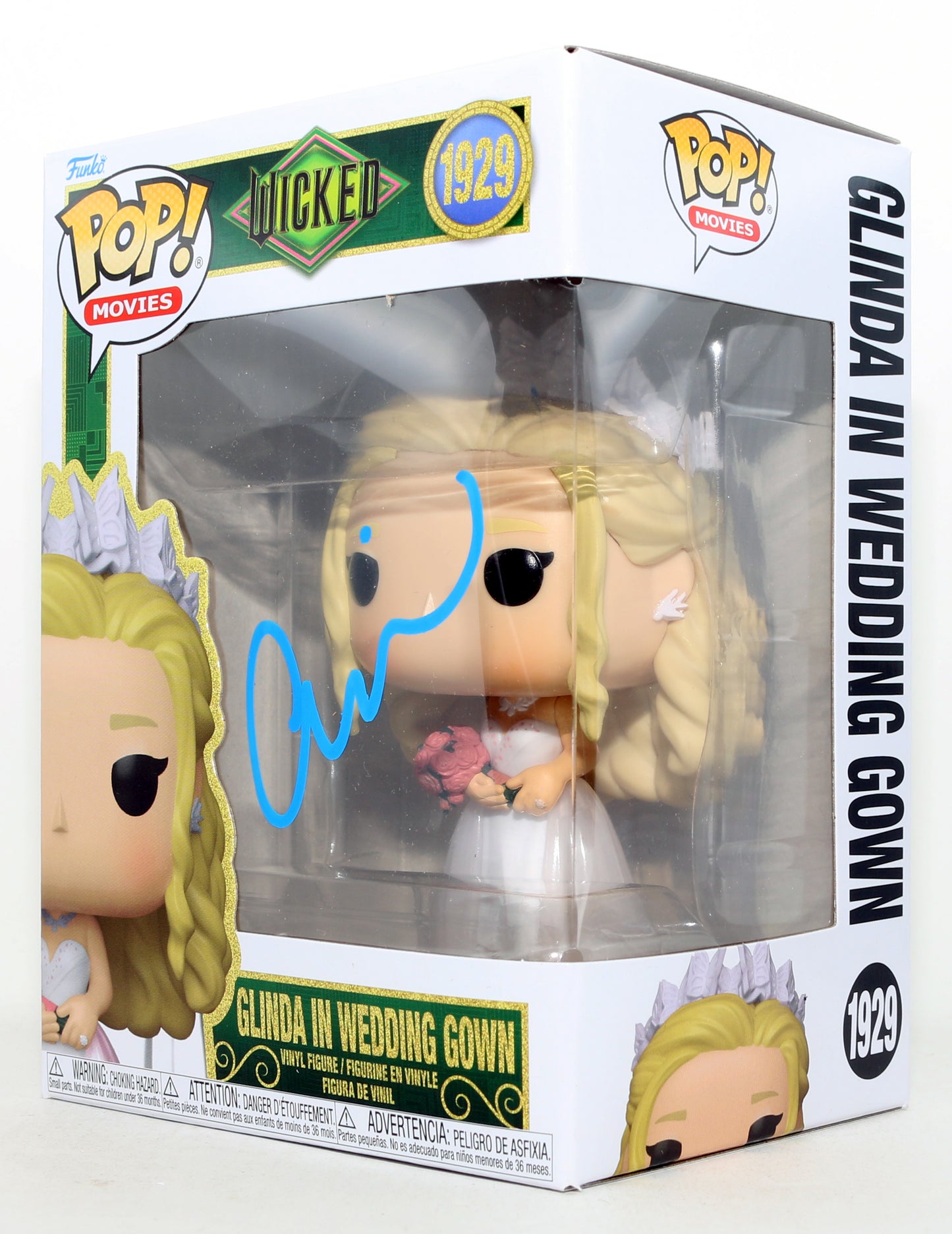 
                  
                    Ariana Grande as Glinda in Wedding Gown in Wicked Signed Funko POP! #1929
                  
                