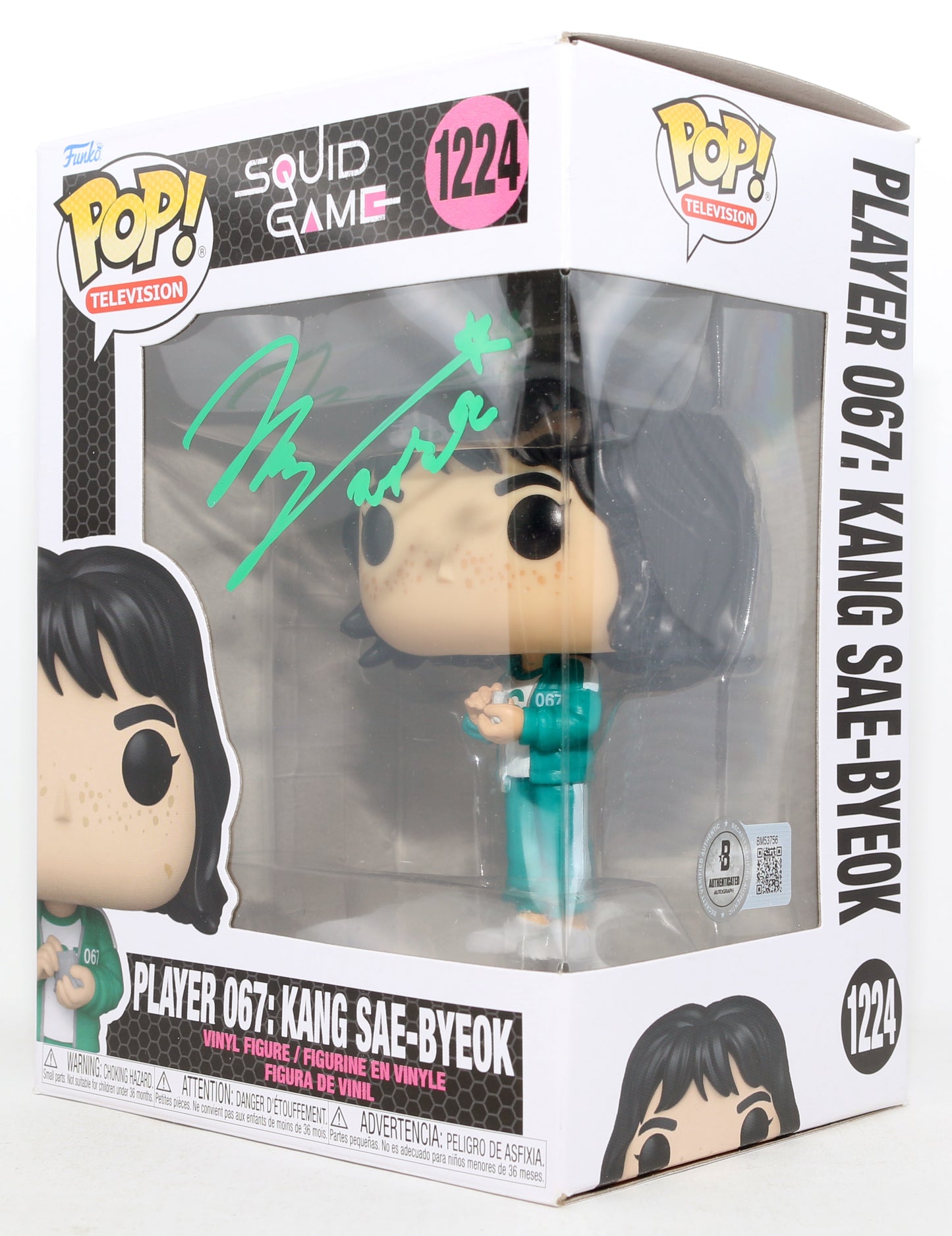
                  
                    Jung Ho-yeon as Kang Sae-Byeok / Player 067 in Squid Game (Beckett) Signed Funko POP! #1224
                  
                