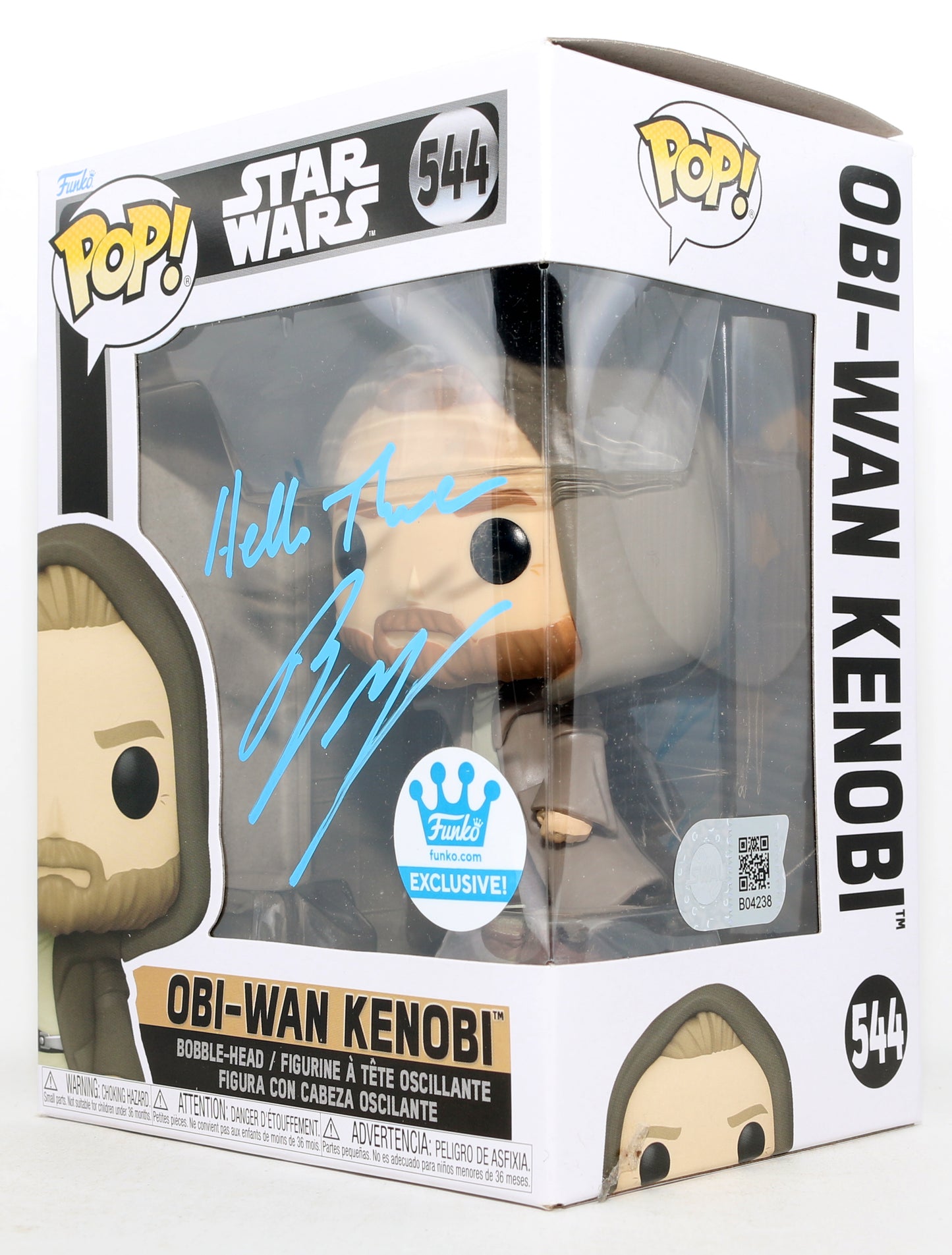 
                  
                    Ewan McGregor as Obi-Wan Kenobi in Star Wars: Obi-Wan Kenobi Funko Store Exclusive (SWAU) Signed Funko POP! #544 with Quote
                  
                