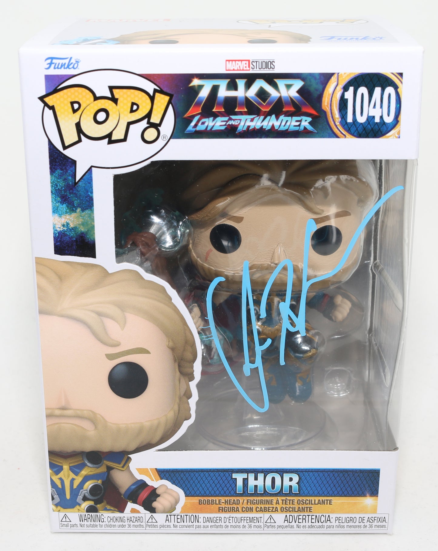 
                  
                    Chris Hemsworth as Thor in Thor: Love and Thunder (SWAU) Signed Funko POP! #1040
                  
                
