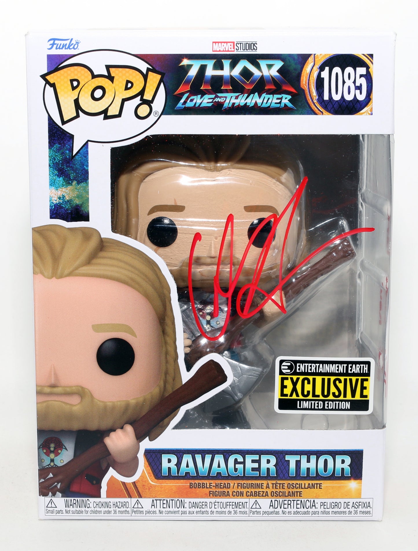 
                  
                    Chris Hemsworth as Thor in Thor: Love & Thunder Entertainment Earth Exclusive (SWAU) Signed Funko POP! #1085 with Quote
                  
                