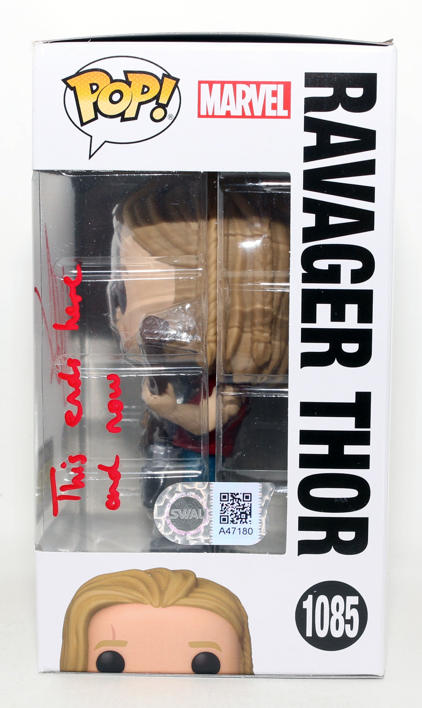 
                  
                    Chris Hemsworth as Thor in Thor: Love & Thunder Entertainment Earth Exclusive (SWAU) Signed Funko POP! #1085 with Quote
                  
                