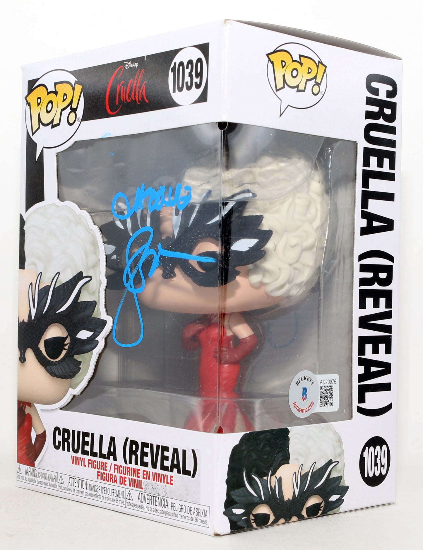 
                  
                    Emma Stone as Cruella de Vil in Cruella (Beckett) Signed Funko POP! #1039
                  
                