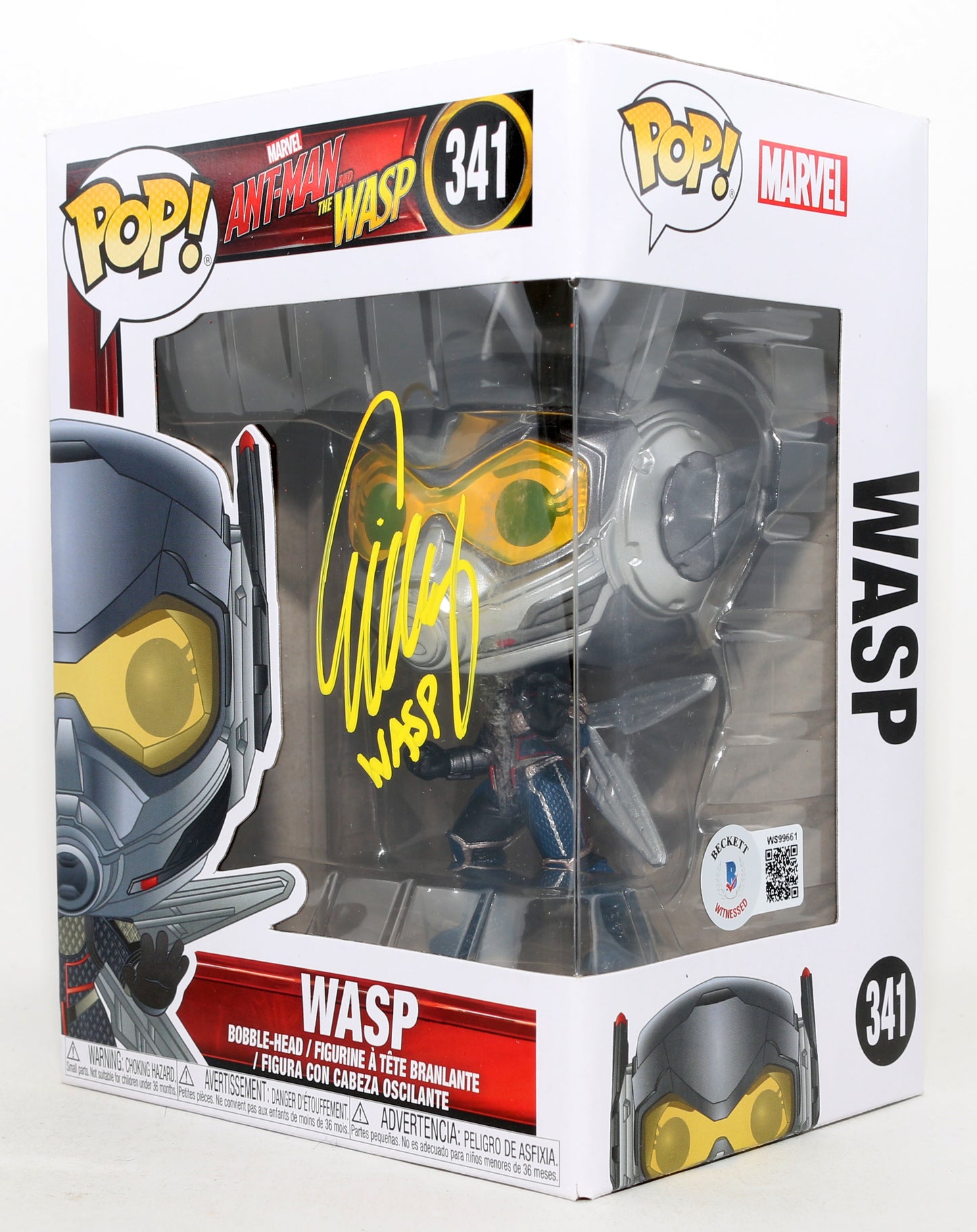 
                  
                    Evangeline Lilly as Wasp in Ant-Man & The Wasp (Beckett) Signed Funko POP! #341 with Character Name
                  
                