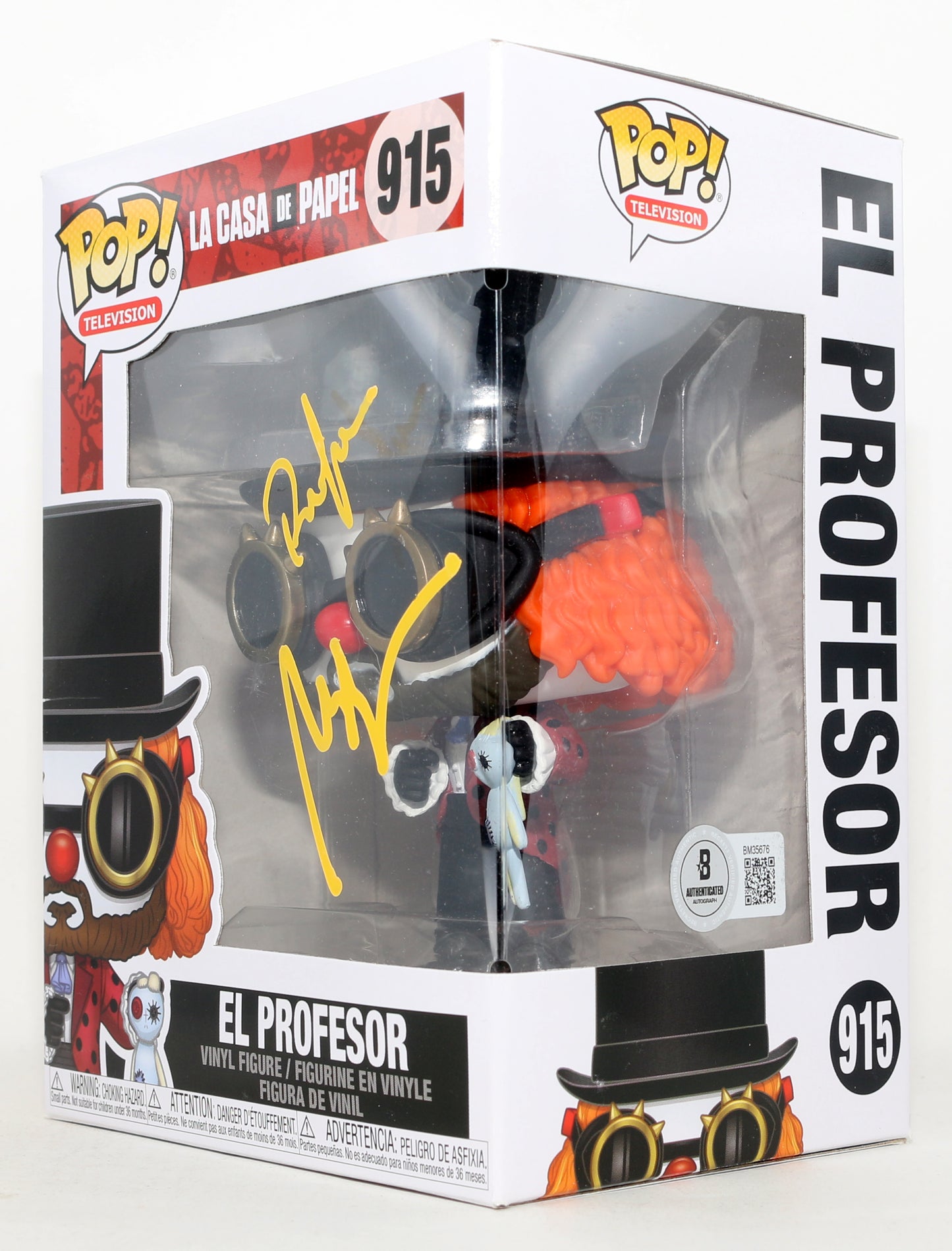 
                  
                    Álvaro Morte as El Profesor in La Casa De Papel (Beckett) Signed Funko POP! #915 with Inscription
                  
                