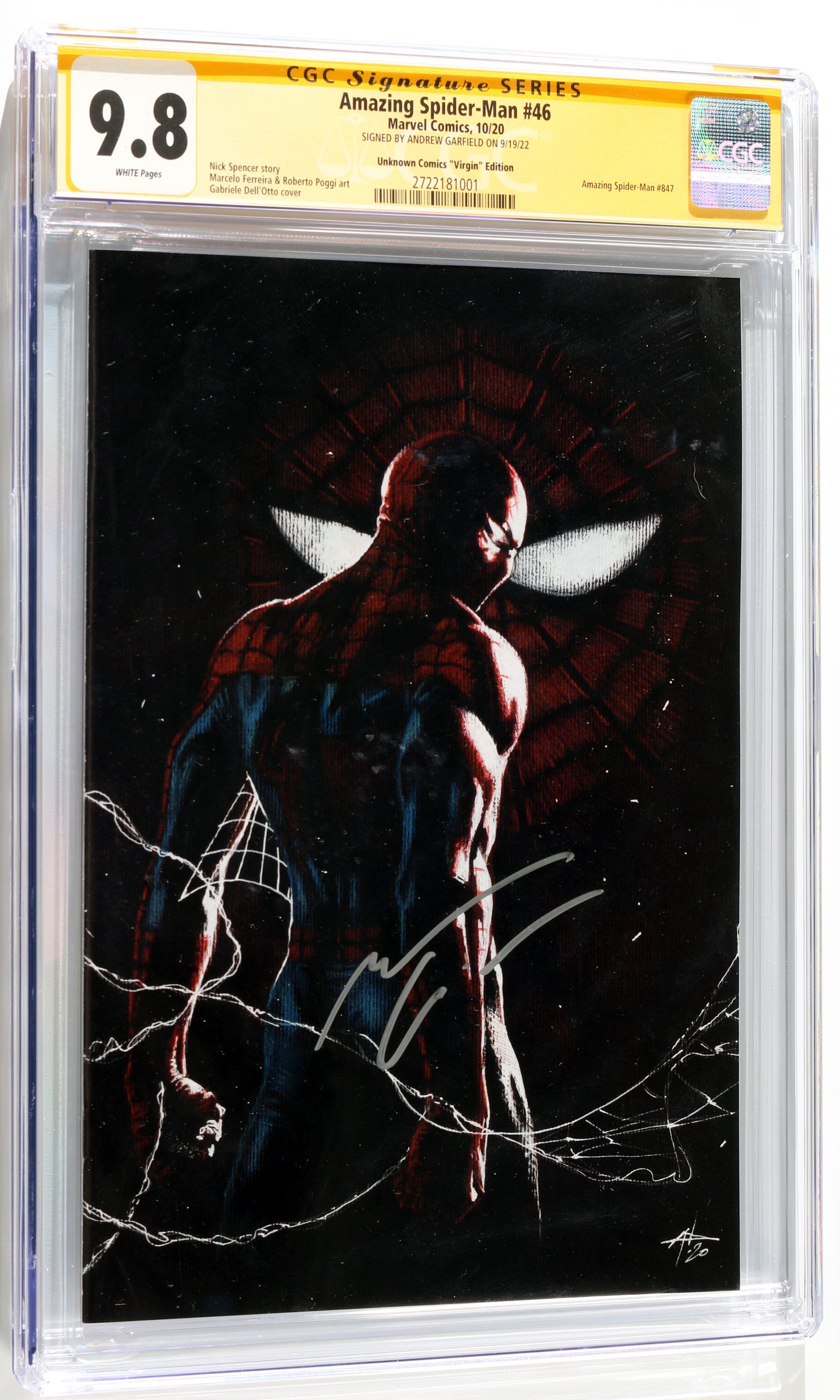 
                  
                    Amazing Spider-Man #46 - Signed by Andrew Garfield as Spider-Man from The Amazing Spider-Man (CGC Signature Series 9.8) 2022
                  
                