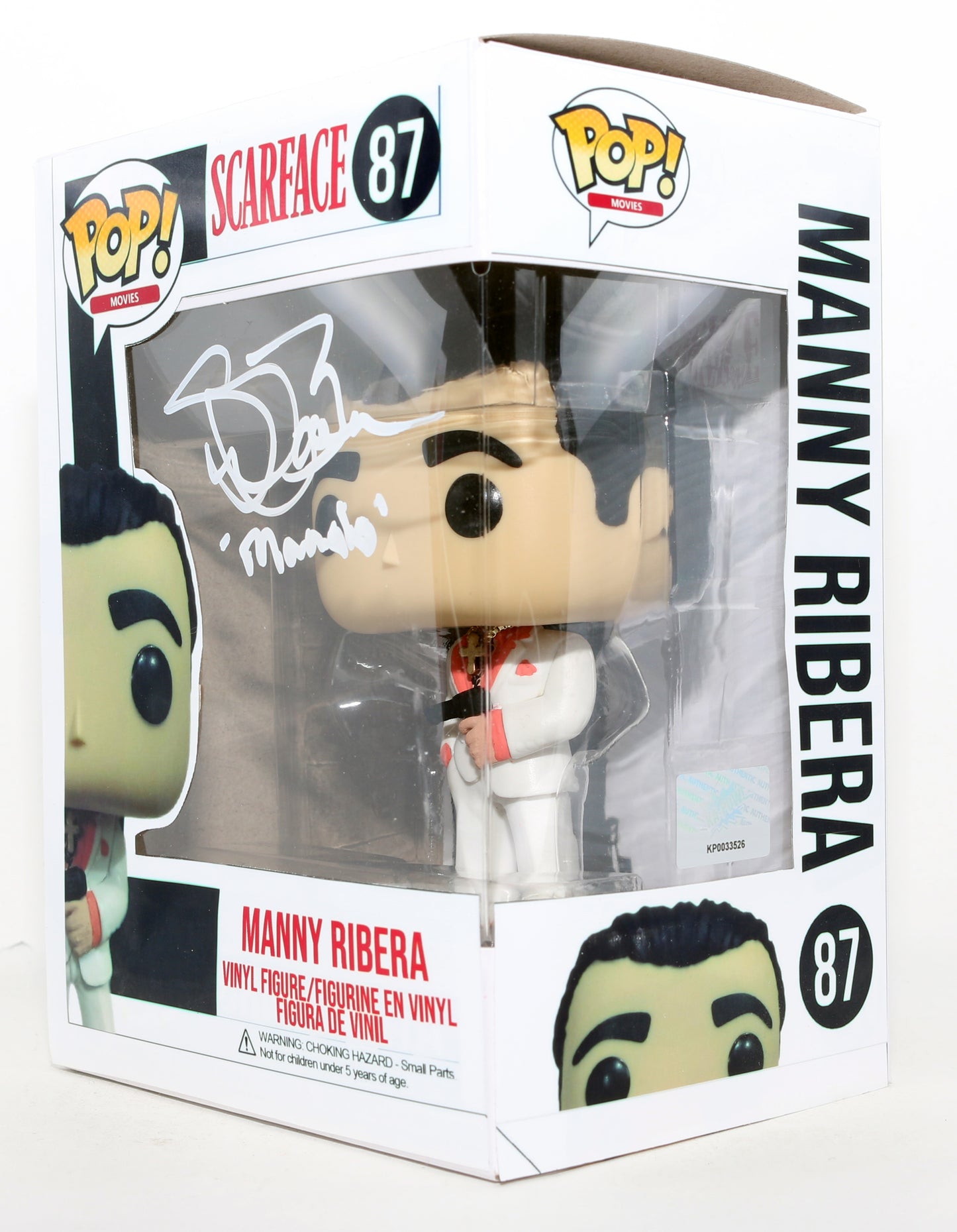 
                  
                    Steven Bauer as Manny in Scarface Signed Funko POP! #87 with Character Name
                  
                