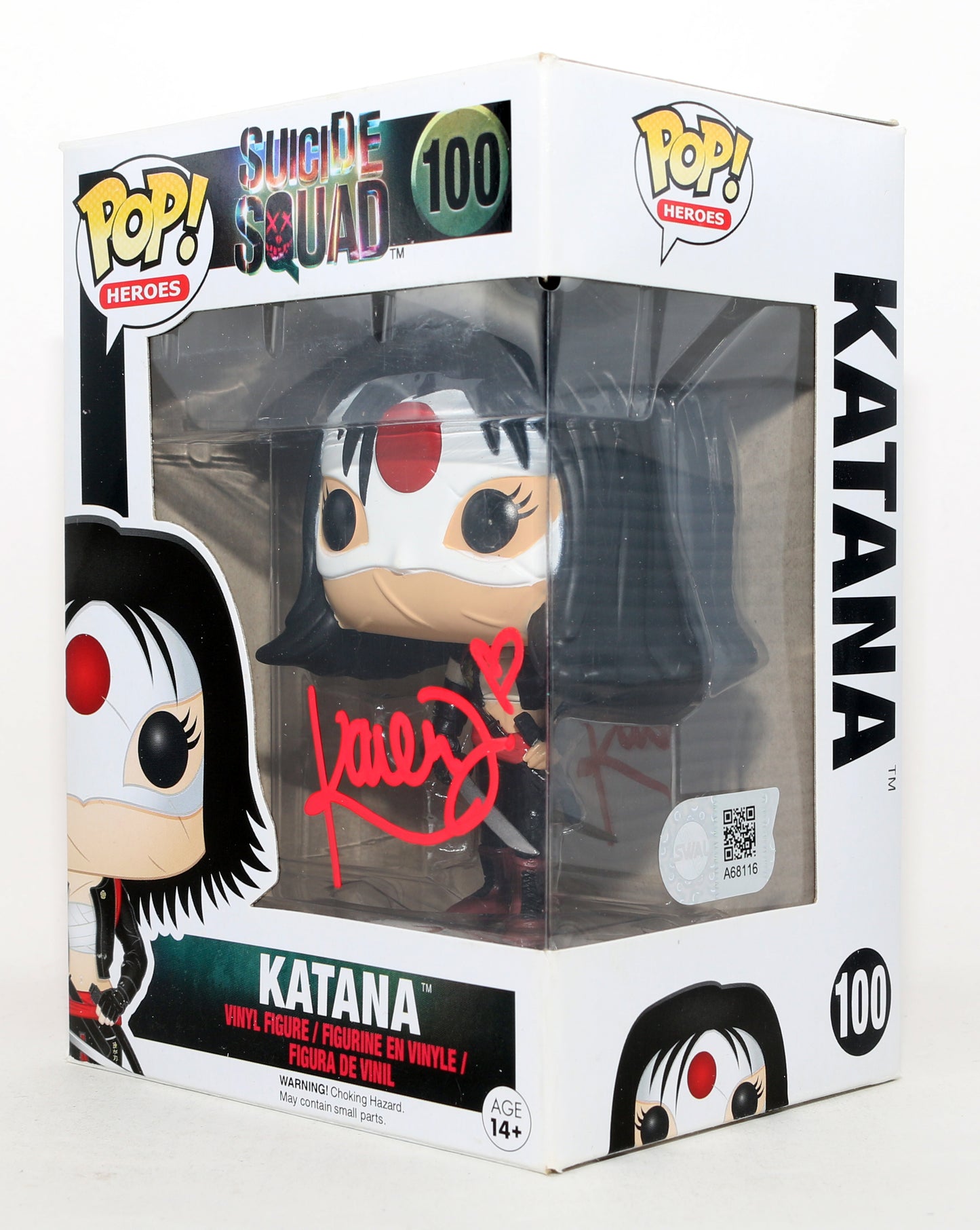 
                  
                    Karen Fukuhara as Katana in Suicide Squad (SWAU) Signed Funko POP! #100
                  
                