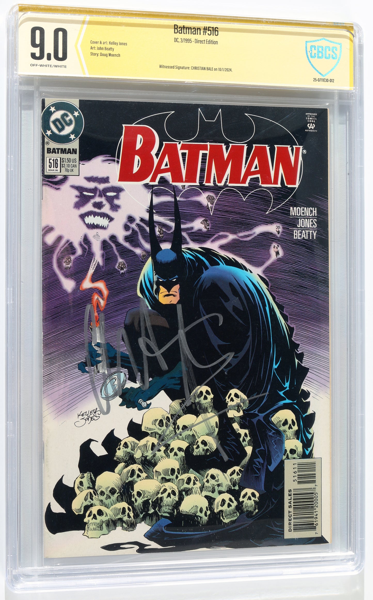 
                  
                    Batman #516 - Signed by Christian Bale as Batman from The Dark Knight (CBCS Witness 9.0) 2024
                  
                