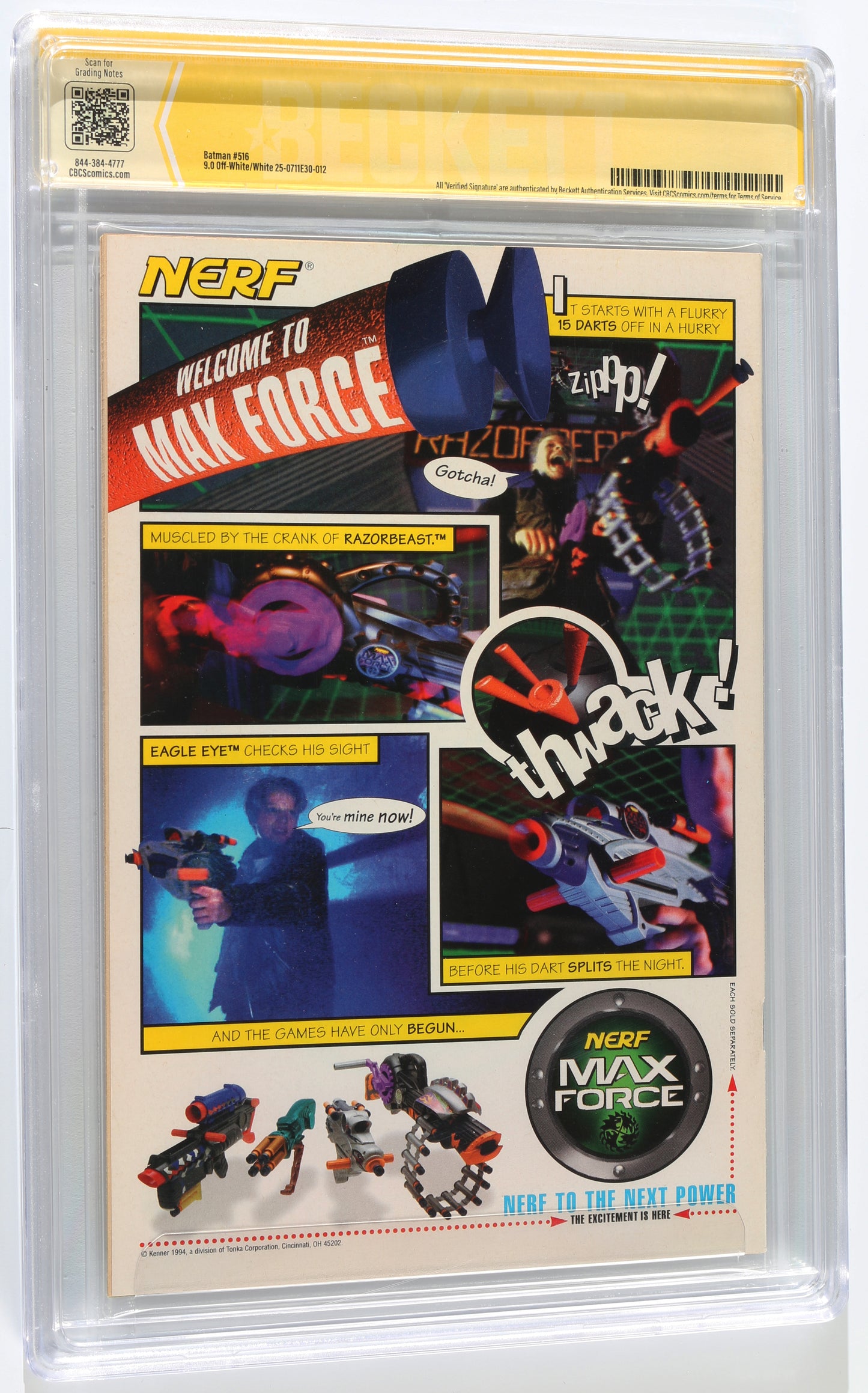 
                  
                    Batman #516 - Signed by Christian Bale as Batman from The Dark Knight (CBCS Witness 9.0) 2024
                  
                