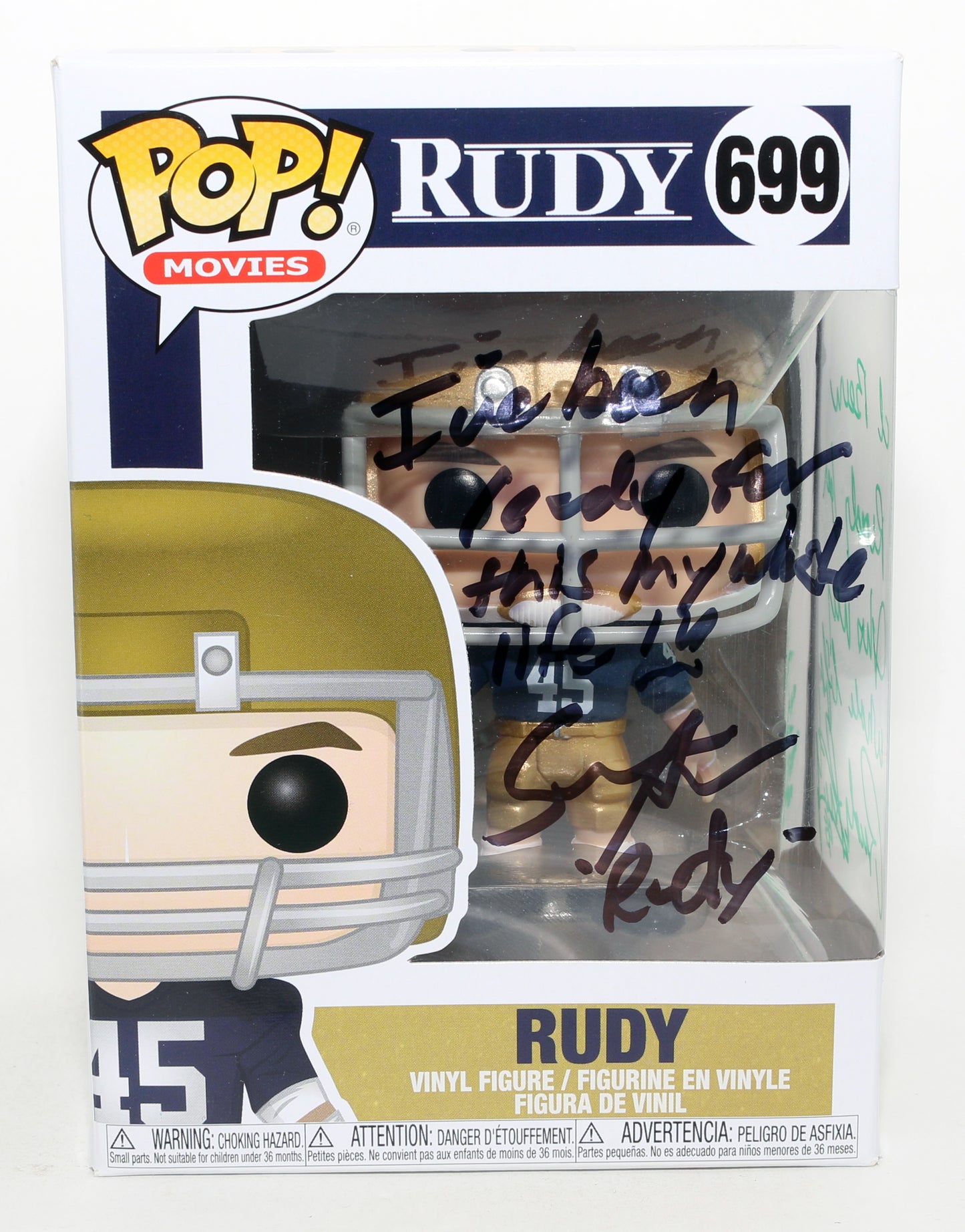 
                  
                    Sean Astin as Rudy Ruettiger & Rudy Ruettiger as Himself in Rudy (Beckett) Signed Funko POP! #699 with Character Name & Quotes
                  
                