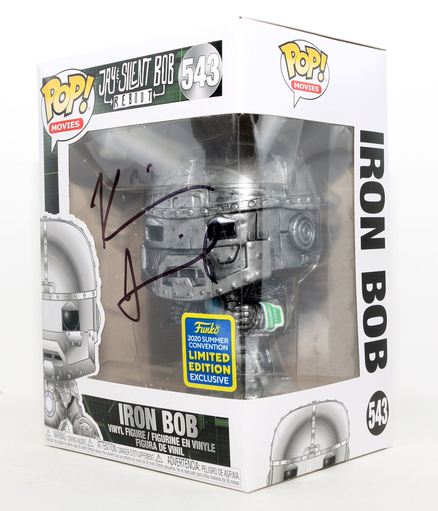 
                  
                    Kevin Smith as Iron Bob in Jay & Silent Bob Reboot 2020 Summer Convention Exclusive Signed Funko POP! #543
                  
                