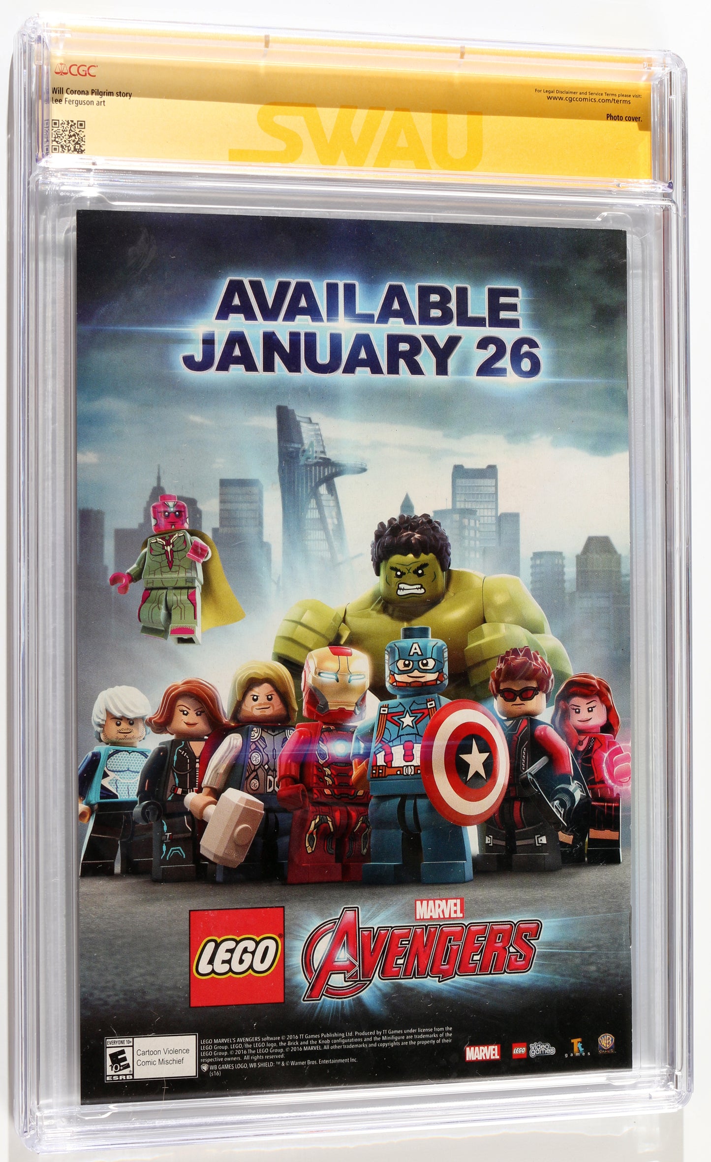 
                  
                    Captain America: Civil War Prelude #3 - Signed by Chris Evans as Captain America in Captain America: Civil War (SWAU CGC Signature Series 9.4) 2016 with Character Name
                  
                