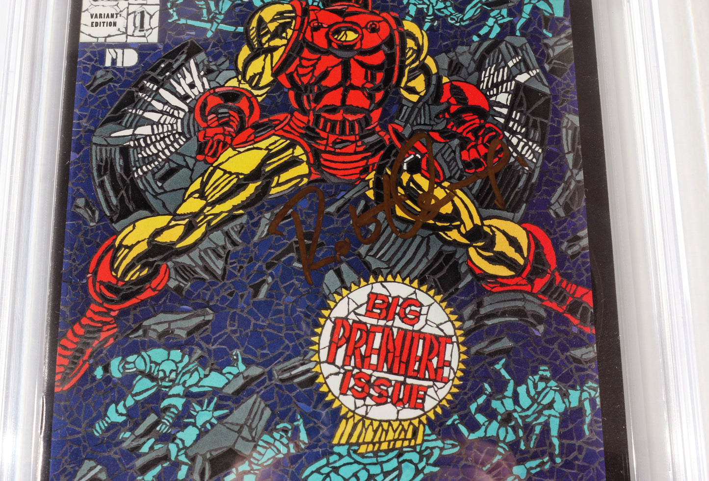 
                  
                    Iron Man 2020 #1 - Signed by Robert Downey Jr. as Iron Man from The Avengers - Shattered Comics / Dig Exclusive (SWAU CBCS Signature Series 9.8) 2020
                  
                