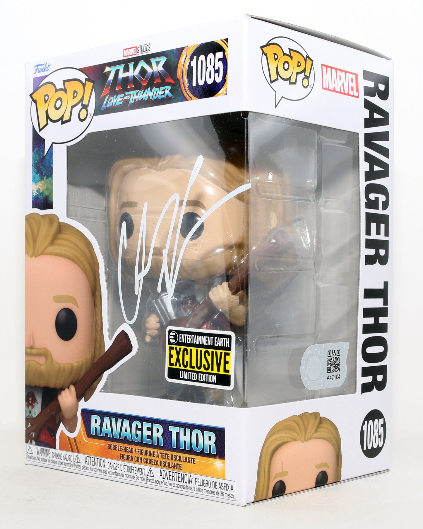 
                  
                    Chris Hemsworth as Ravager Thor in Thor: Love & Thunder Entertainment Earth Exclusive Limited Edition (SWAU) Signed Funko POP! #1085
                  
                