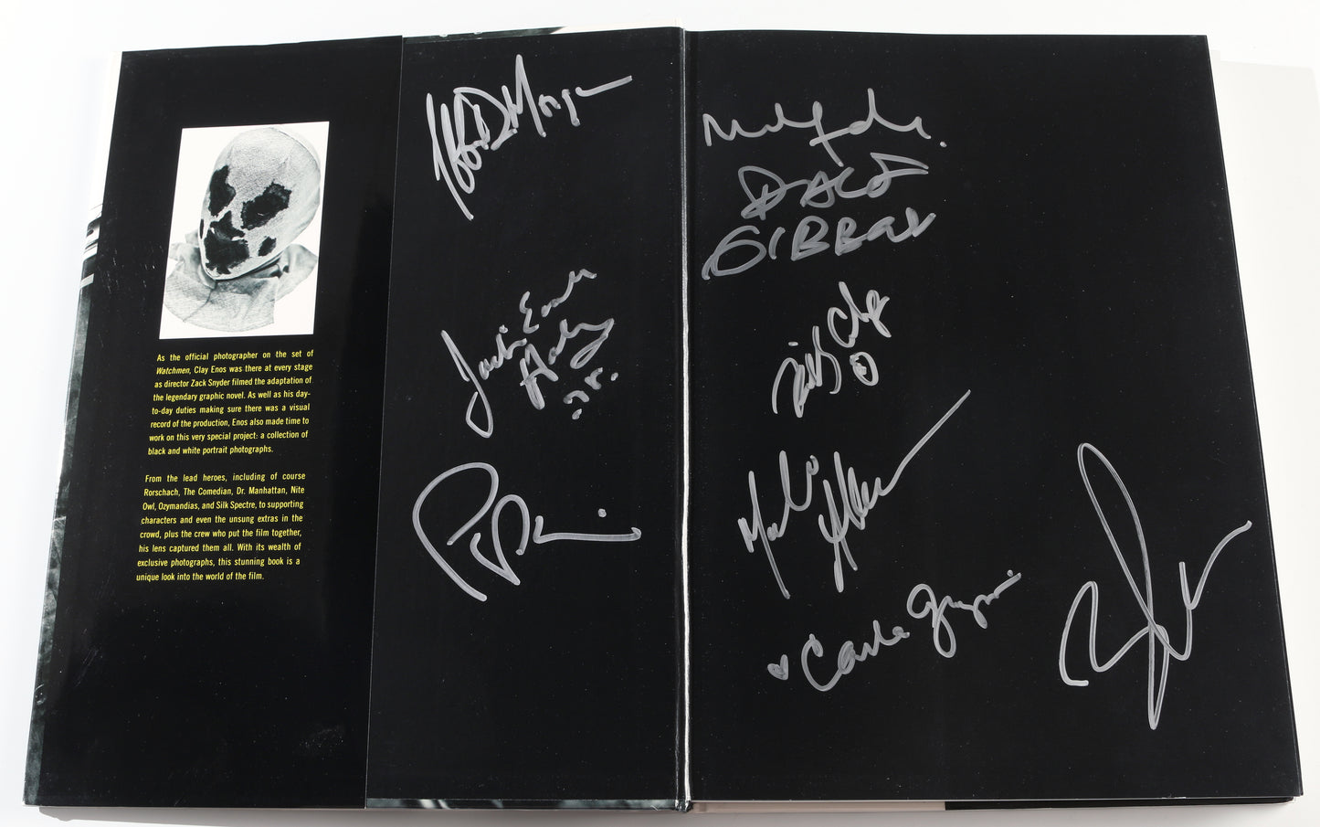 
                  
                    Watchmen Portraits Hardcover Book Cast Signed by Dave Gibbons, Zack Snyder, Malin Ackerman, Mathew Goode, Jeffrey Dean Morgan, Patrick Wilson, Jackie Earle Haley, Carla Gugino, & Billy Crudup
                  
                
