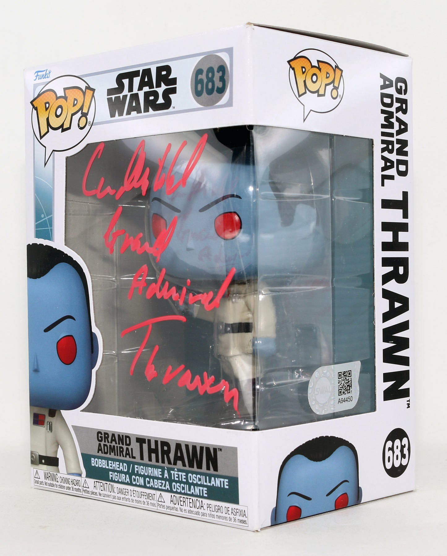 
                  
                    Lars Mikkelsen as Grand Admiral Thrawn in Star Wars: Ahsoka (SWAU) Signed Funko POP! #683 with Character Name
                  
                