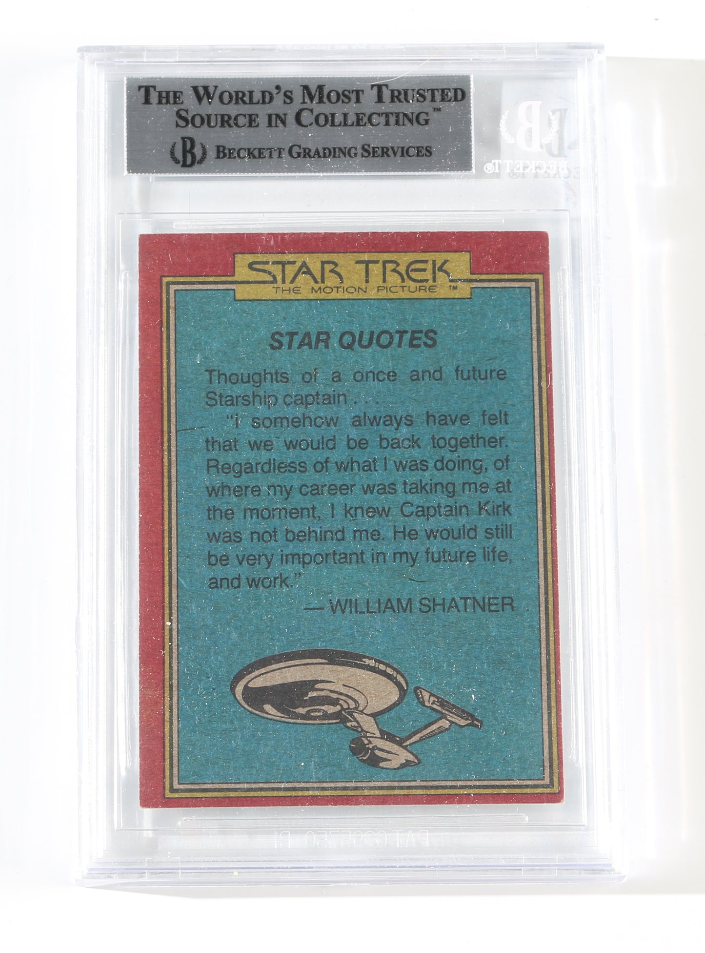 
                  
                    George Takei as Hikaru Sulu in Star Trek: The Motion Picture (Beckett Encapsulated) Signed 1979 Trading Card #16
                  
                