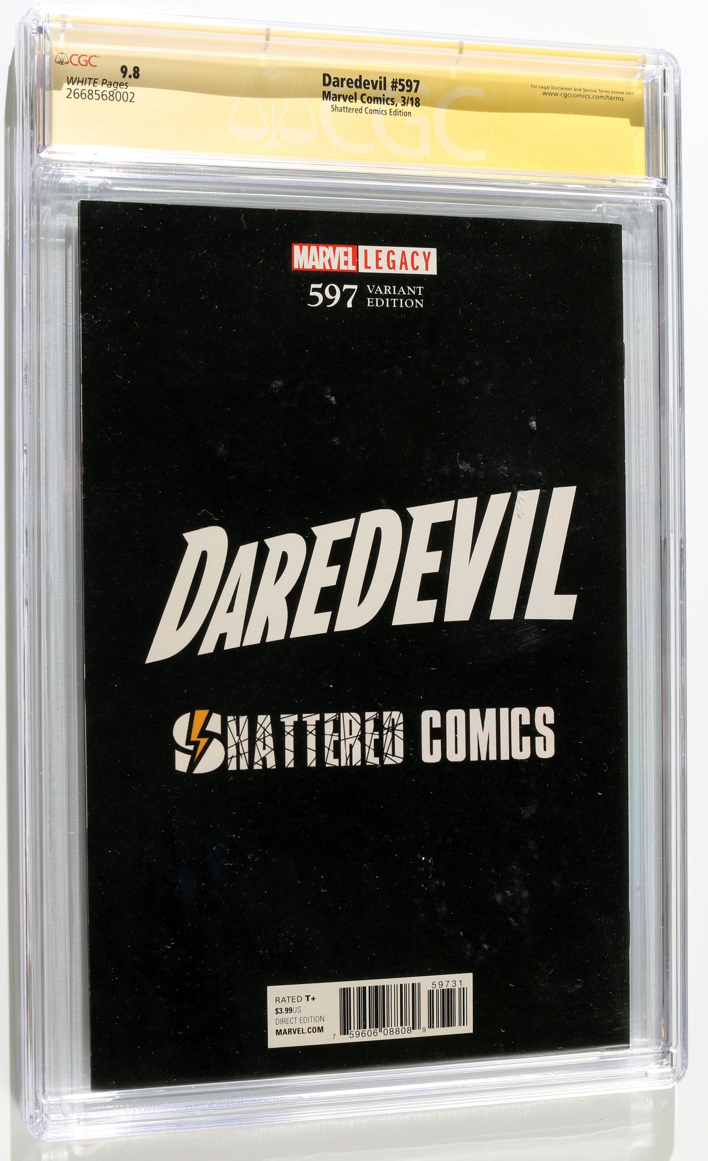 
                  
                    Daredevil #597 - Signed by Artist: Frank Miller & Charlie Cox as Daredevil from Daredevil (CGC Signature Series 9.8) 2020/2021
                  
                