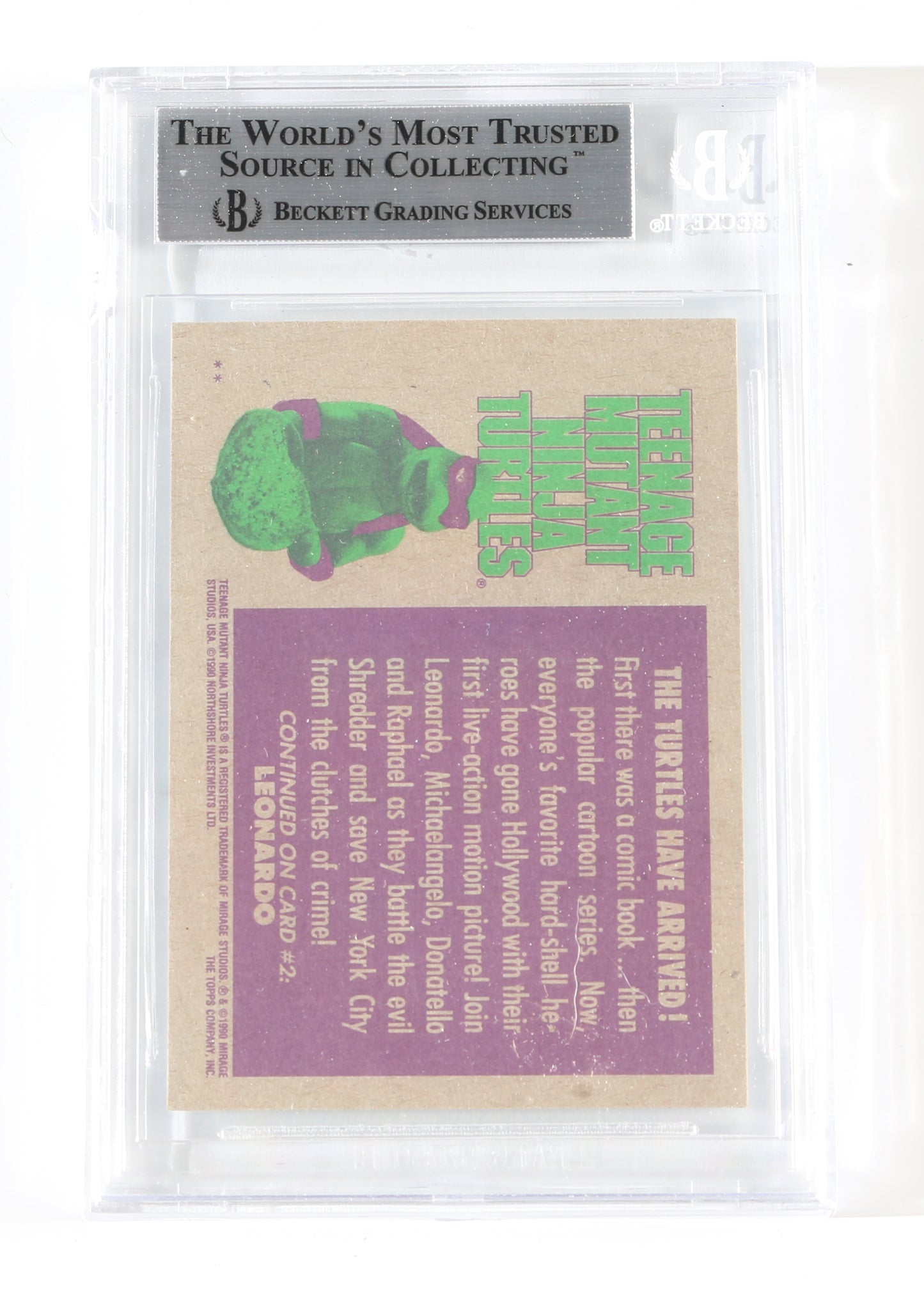 
                  
                    Kevin Eastman Co-Creator of The Teenage Mutant Ninja Turtles (Beckett Encapsulated) Signed 1990 Topps Trading Card #1
                  
                