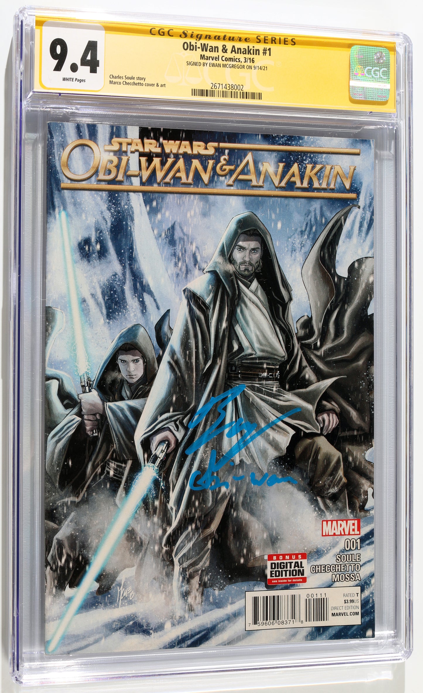 
                  
                    Star Wars: Obi-Wan & Anakin #1 - Signed by Ewan McGregor as Obi-Wan Kenobi from Star Wars (CGC Signature Series 9.4) 2021 with Character Name
                  
                