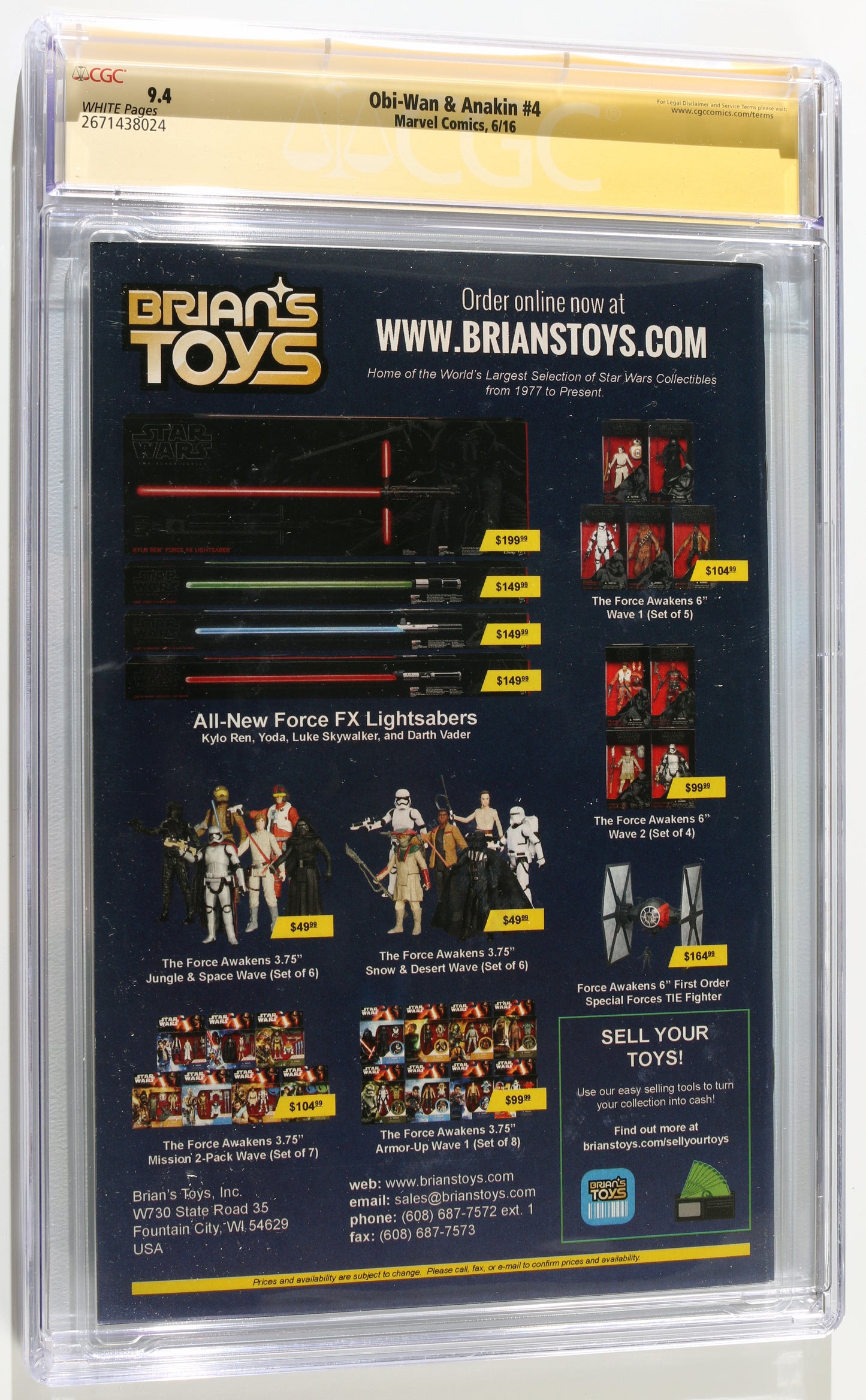 
                  
                    Star Wars: Obi-Wan & Anakin #4 - Signed by Ewan McGregor as Obi-Wan Kenobi & Hayden Christensen as Anakin Skywalker from Star Wars (CGC Signature Series 9.4) 2021 with Character Name
                  
                