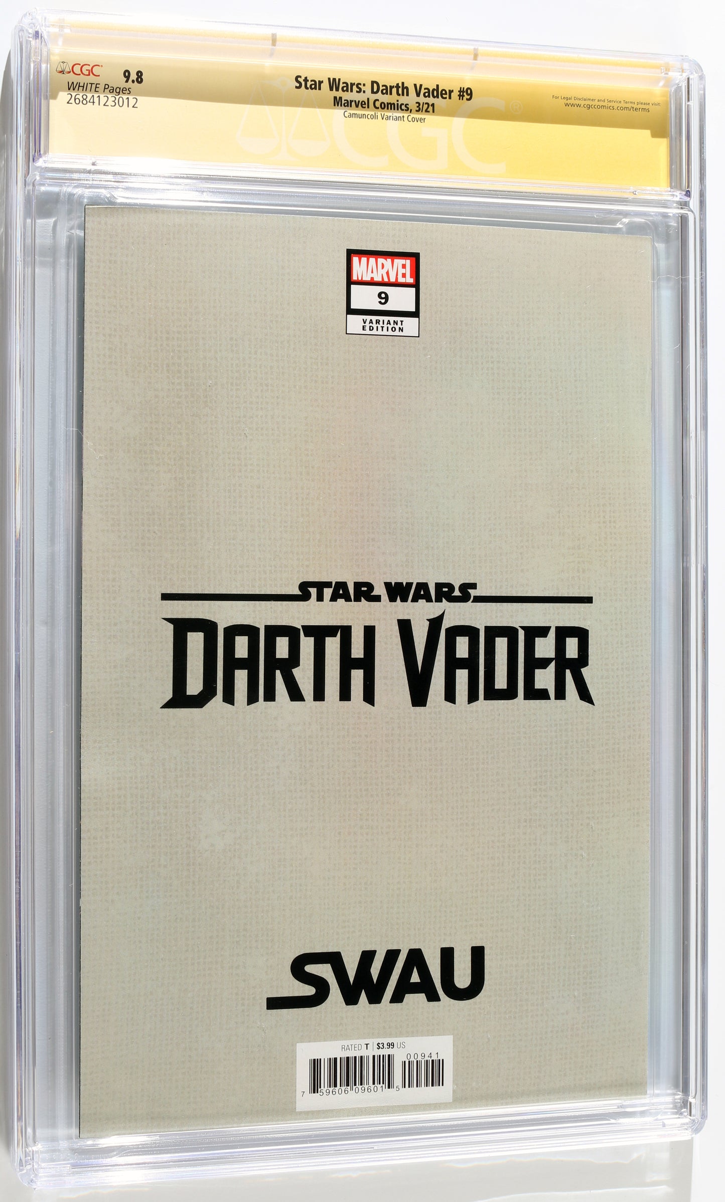
                  
                    Star Wars: Darth Vader #9 - Signed by Natalie Portman as Padme from Star Wars (CGC Signature Series 9.8) 2021
                  
                