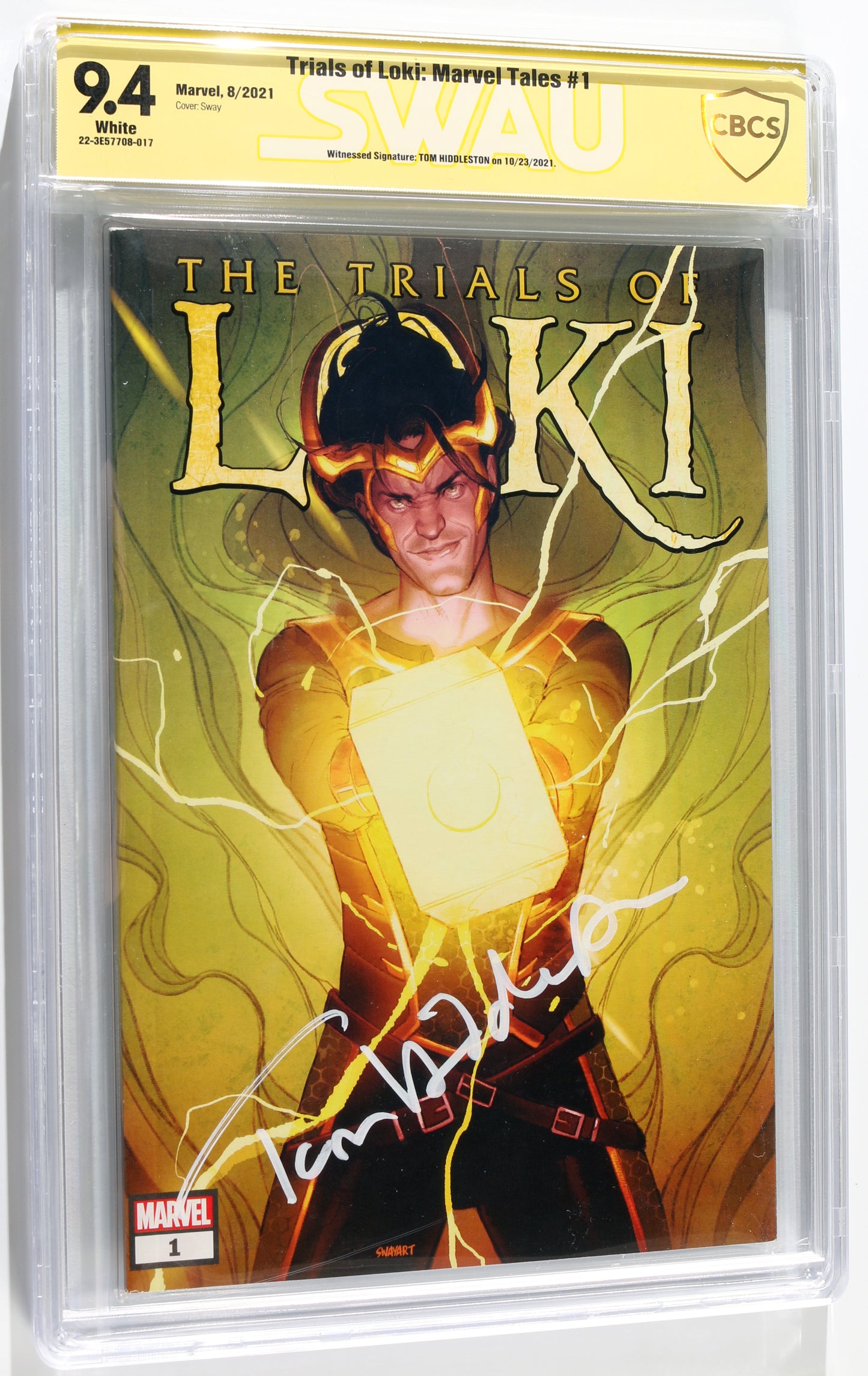 
                  
                    Trials of Loki #1 - Signed by Tom Hiddleston as Loki from The Avengers (SWAU CBCS Witnessed Signature 9.4) 2021
                  
                