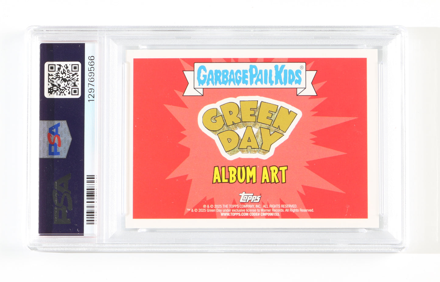 
                  
                    Green Day Album Art (PSA Encapsulated Auto 10) 2024 GPK Battle of the Bands Spray Topps Trading Card
                  
                