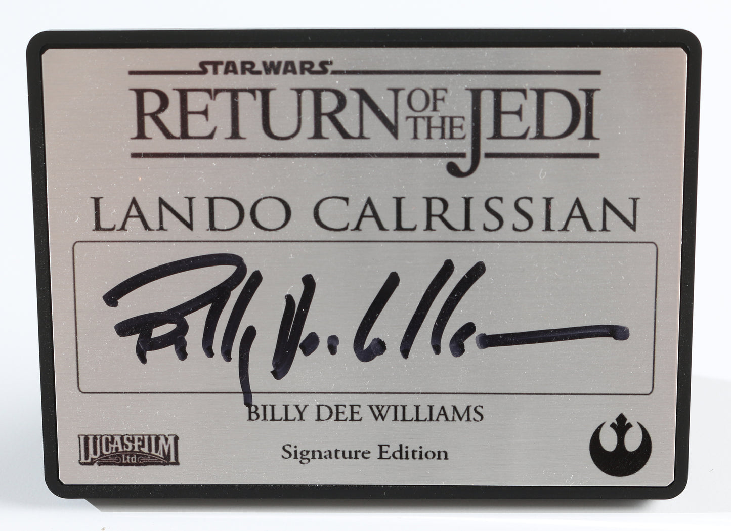 
                  
                    Billy Dee Williams as Lando Calrissian in Star Wars: A New Hope Signed 2.5x3.5 Plaque
                  
                