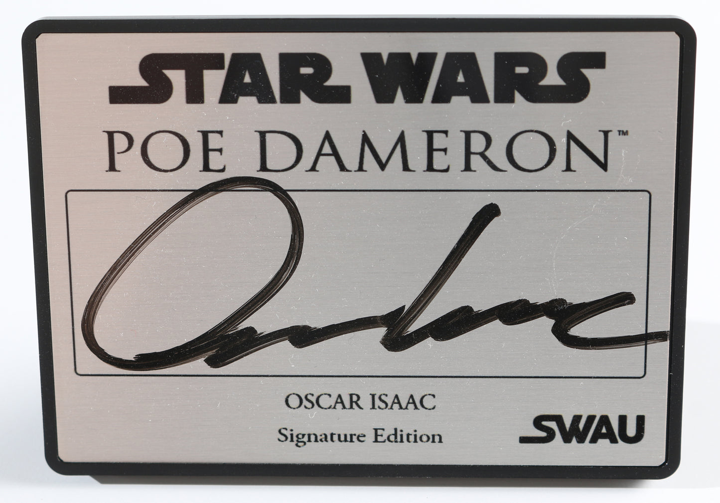 
                  
                    Oscar Isaac as Poe Dameron in Star Wars: The Force Awakens Signed 2.5x3.5 Plaque
                  
                