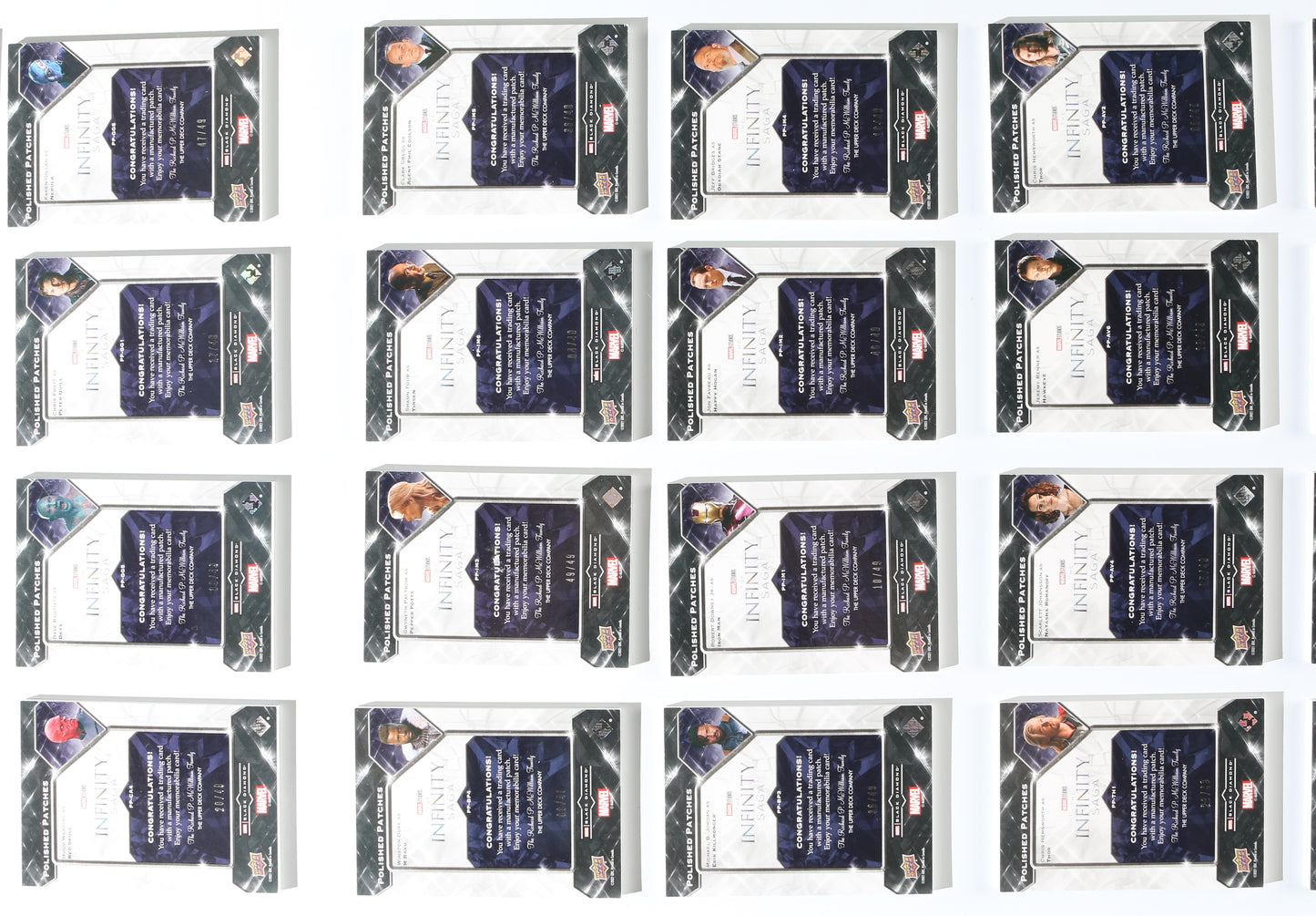 
                  
                    Marvel Black Diamond Polished Patches Upper Deck Trading Cards Complete 41pc LOT
                  
                