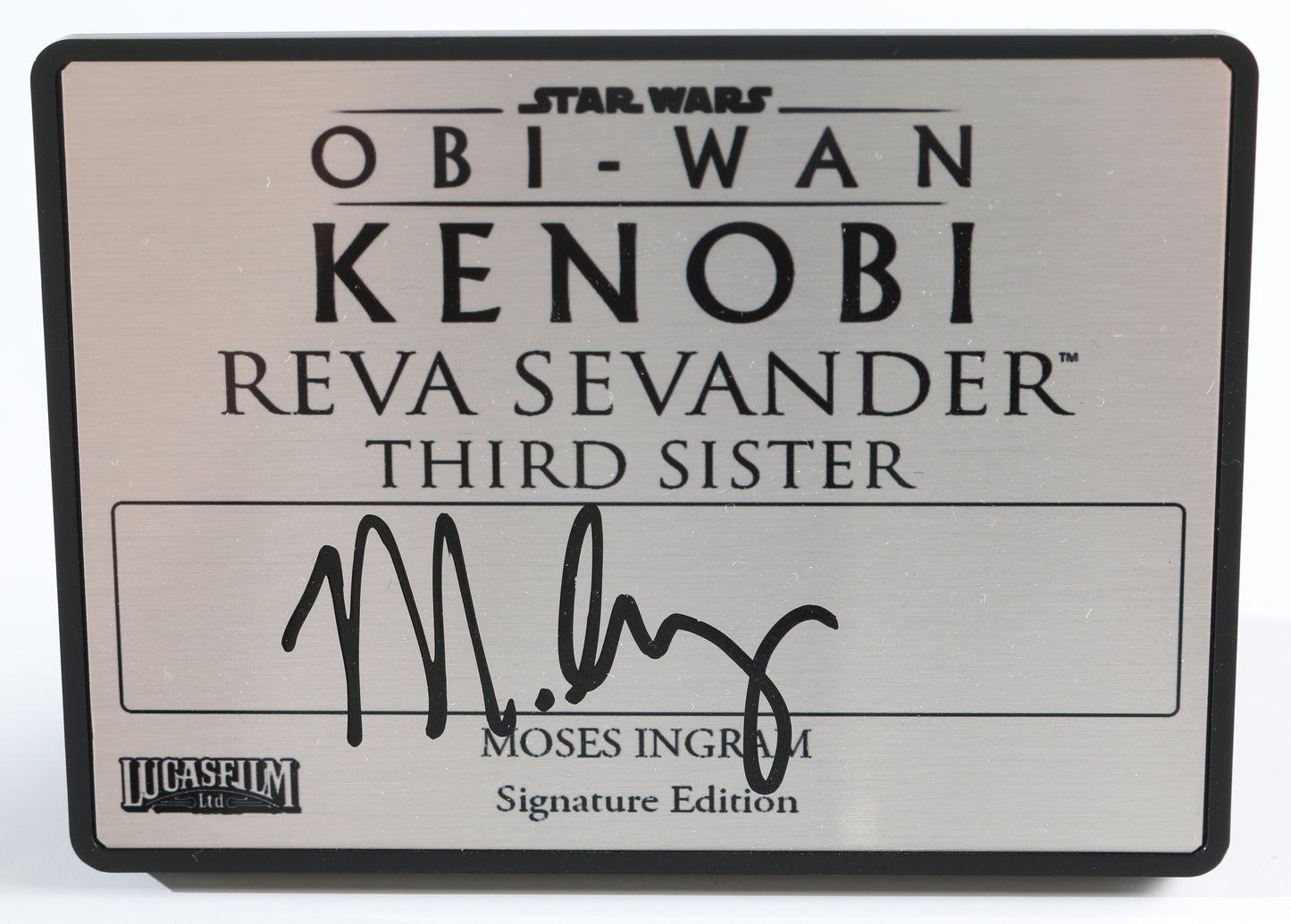 
                  
                    Moses Ingram as Reva Third Sister in Star Wars: Obi-Wan Kenobi (SWAU) Signed 2.5x3.5 Plaque
                  
                