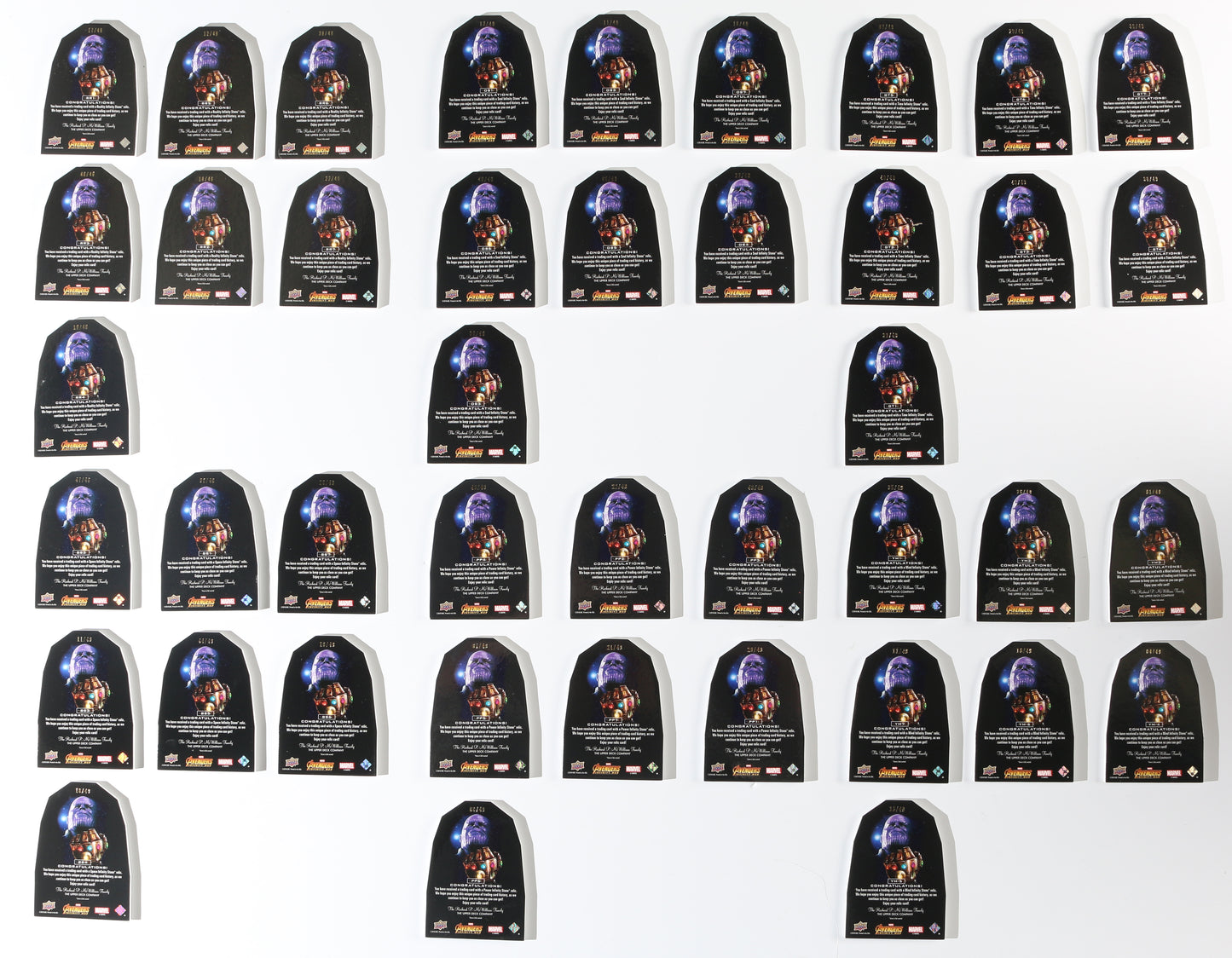 
                  
                    Avengers: Infinity War Infinity Stone Precious Stone Relics Upper Deck Trading Cards Complete 42pc Set
                  
                