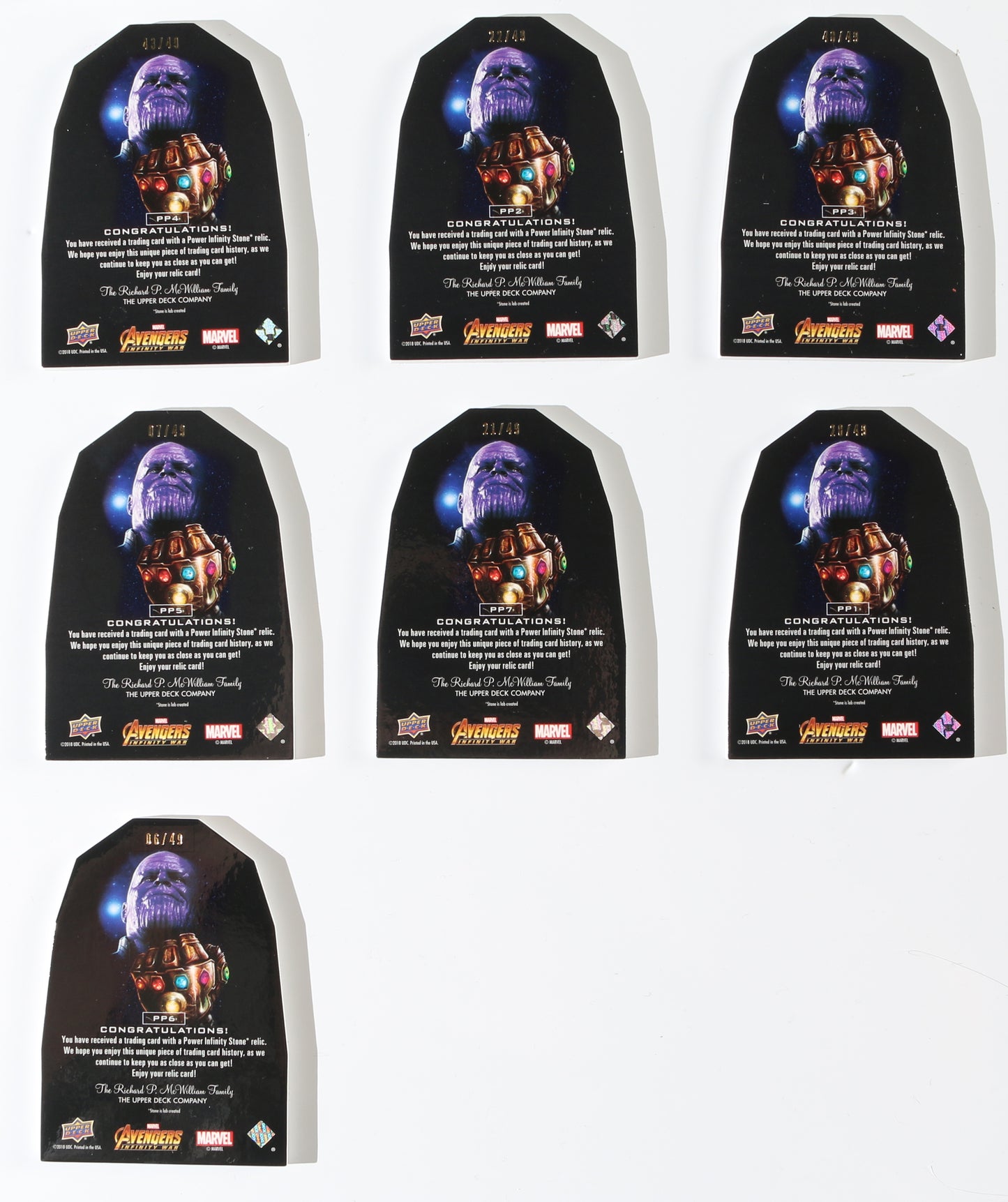
                  
                    Avengers: Infinity War Infinity Stone Precious Stone Relics Upper Deck Trading Cards Complete 42pc Set
                  
                