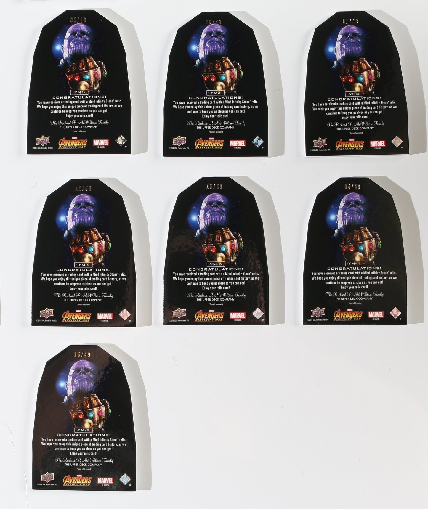 
                  
                    Avengers: Infinity War Infinity Stone Precious Stone Relics Upper Deck Trading Cards Complete 42pc Set
                  
                